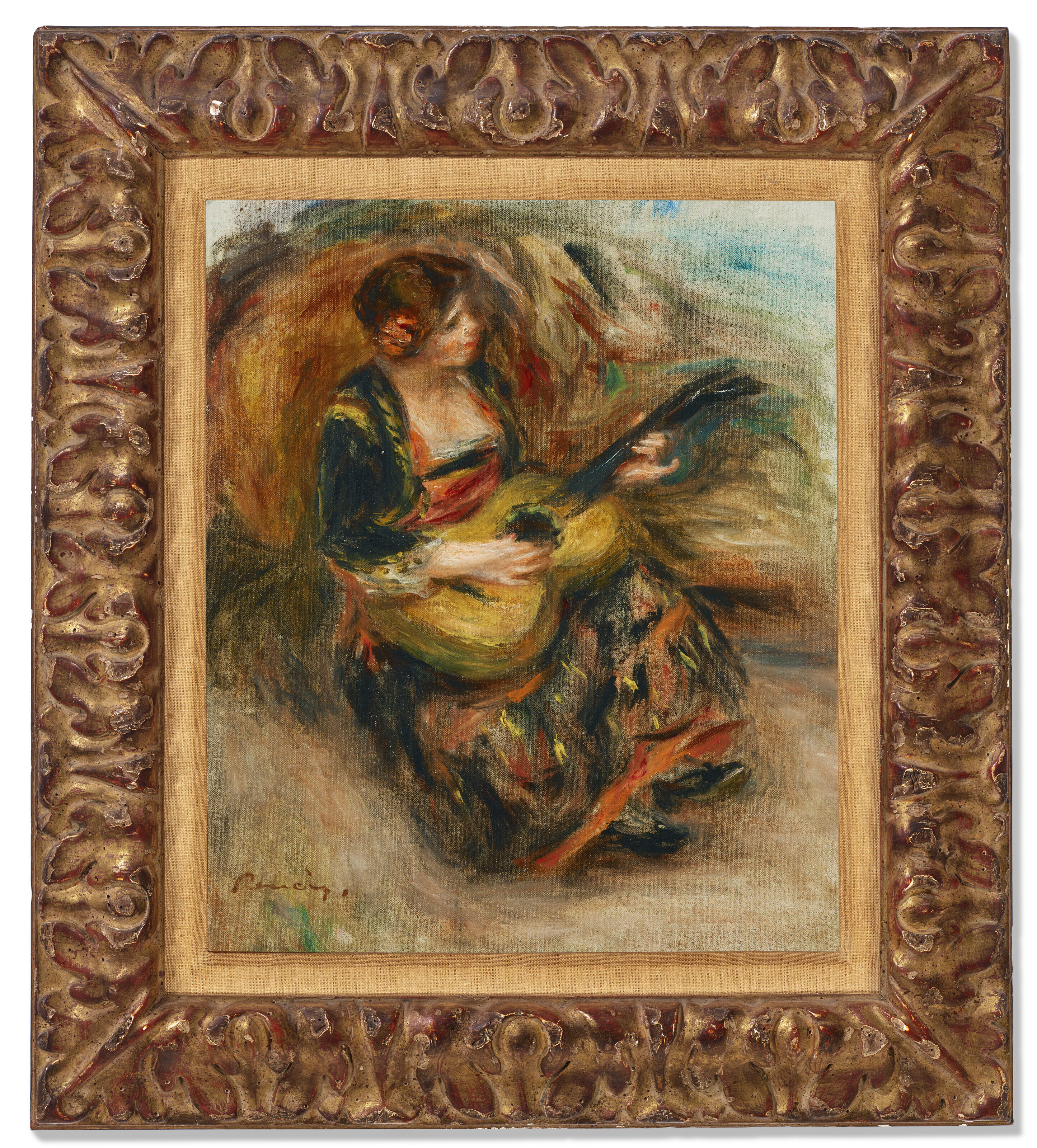 Pierre-Auguste Renoir — Молодая женщина играет на гитаре, изображение 2