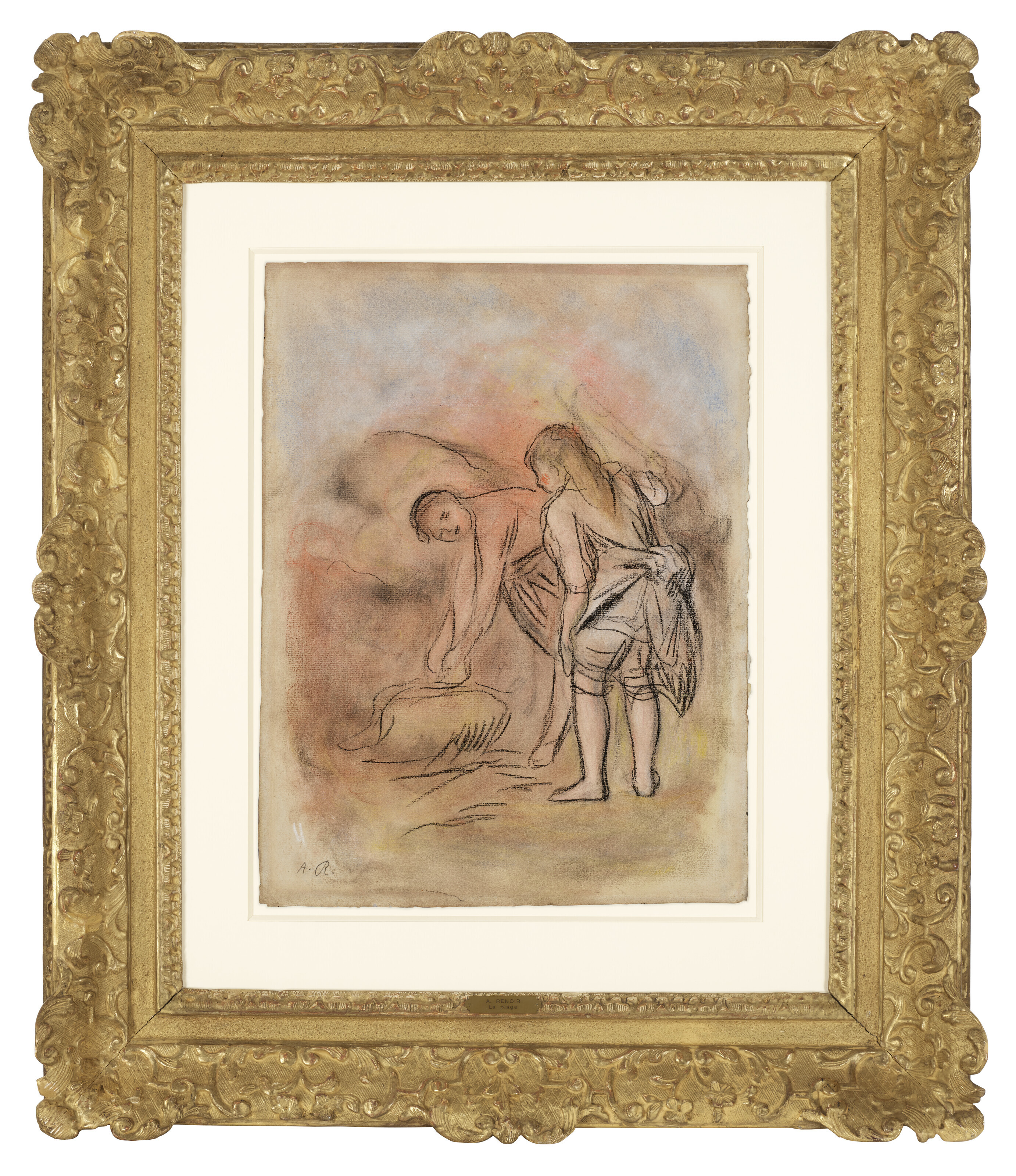 Pierre-Auguste Renoir — Двое молодых людей живут на берегу моря, изображение 2