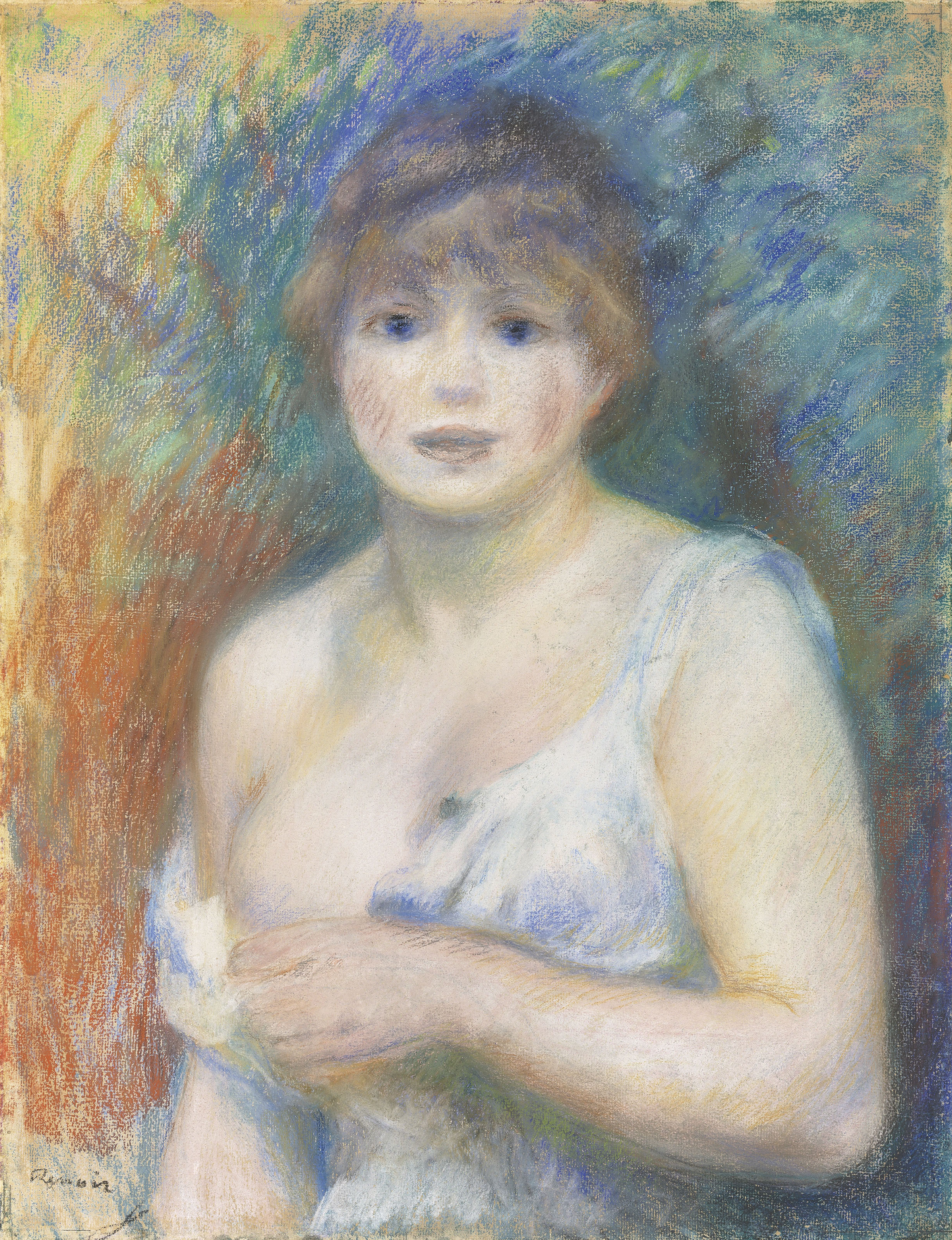 Pierre-Auguste Renoir — Молодая женщина (портрет Жанны Самари)