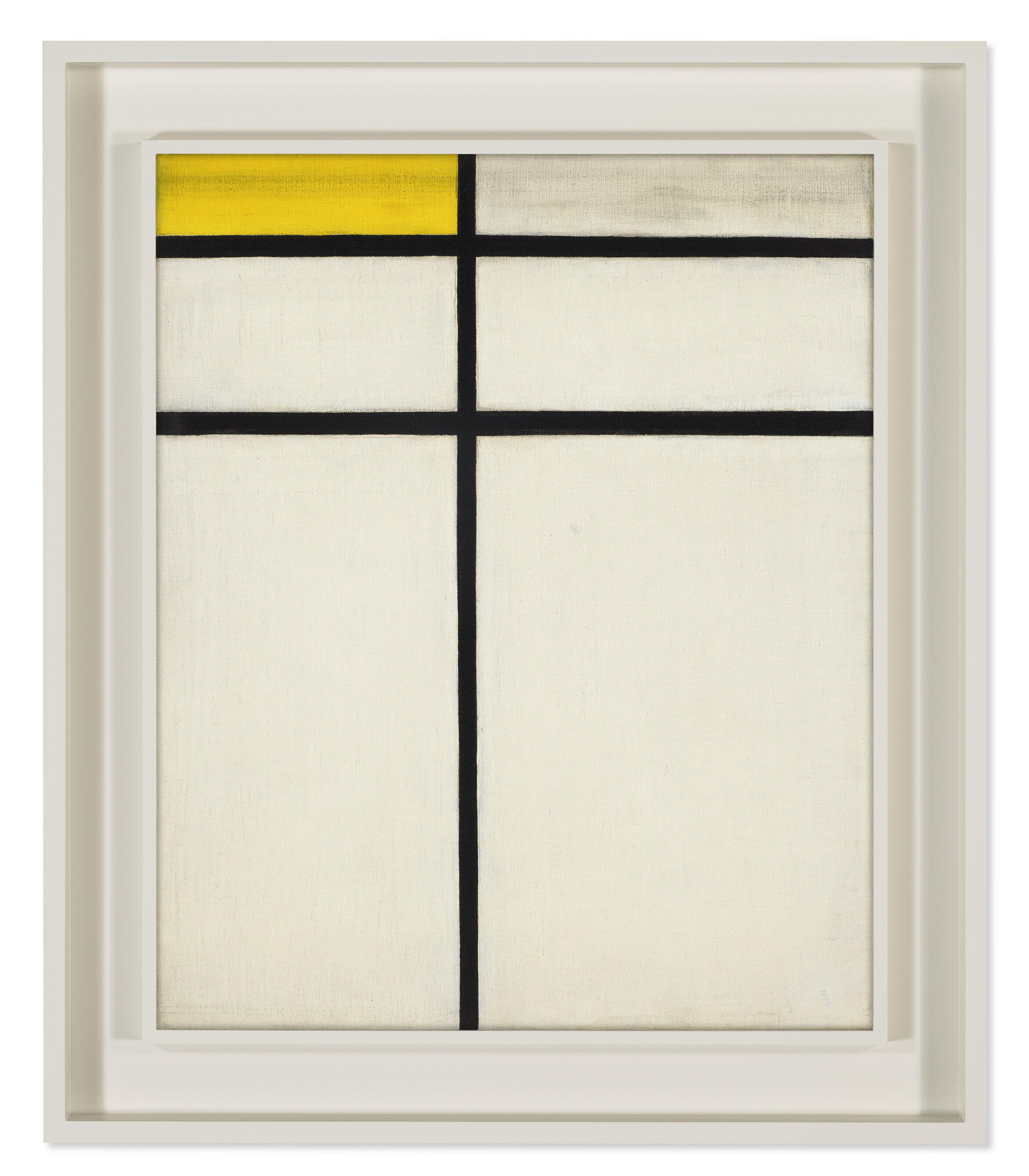 Piet Mondrian — Композиция с двойной линией и желтым цветом (незаконченная), изображение 2