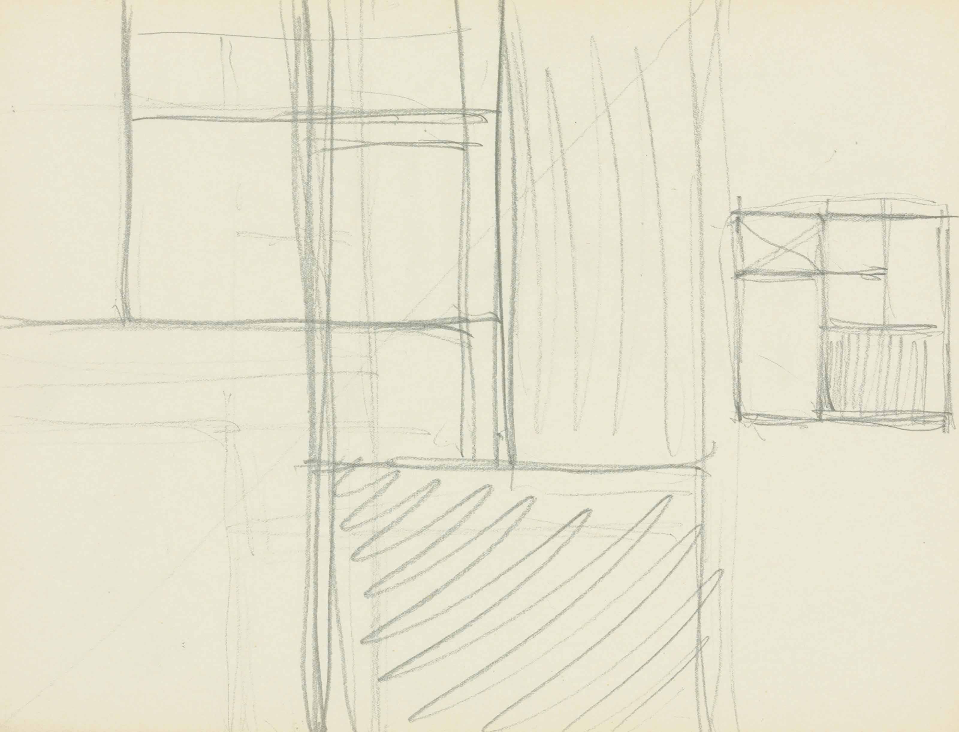 Piet Mondrian — Альбом для рисования, 1925 год. Лист F: Две квадратные композиции.