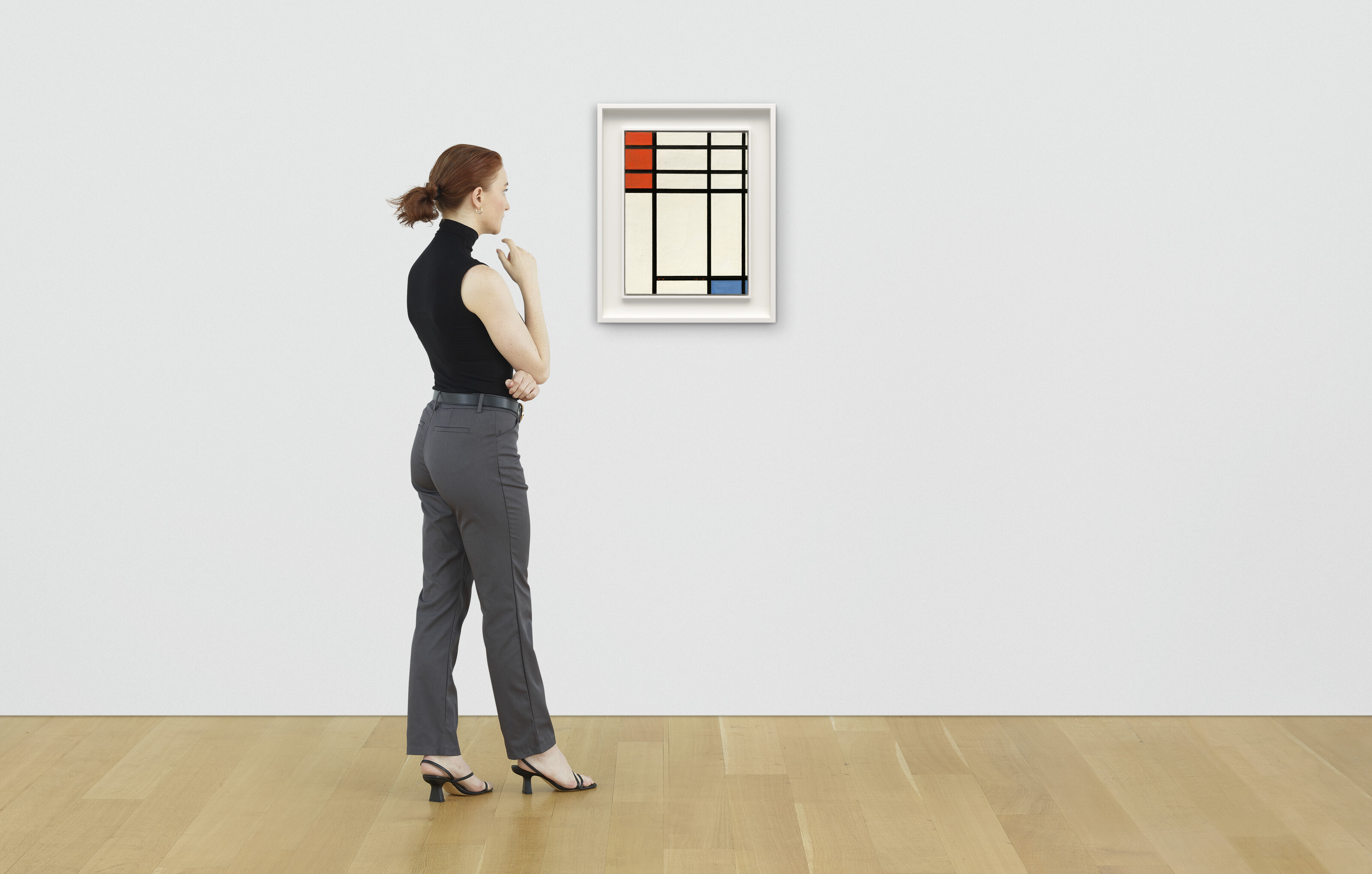 Piet Mondrian — Композиция с использованием красного и синего цветов, изображение 3