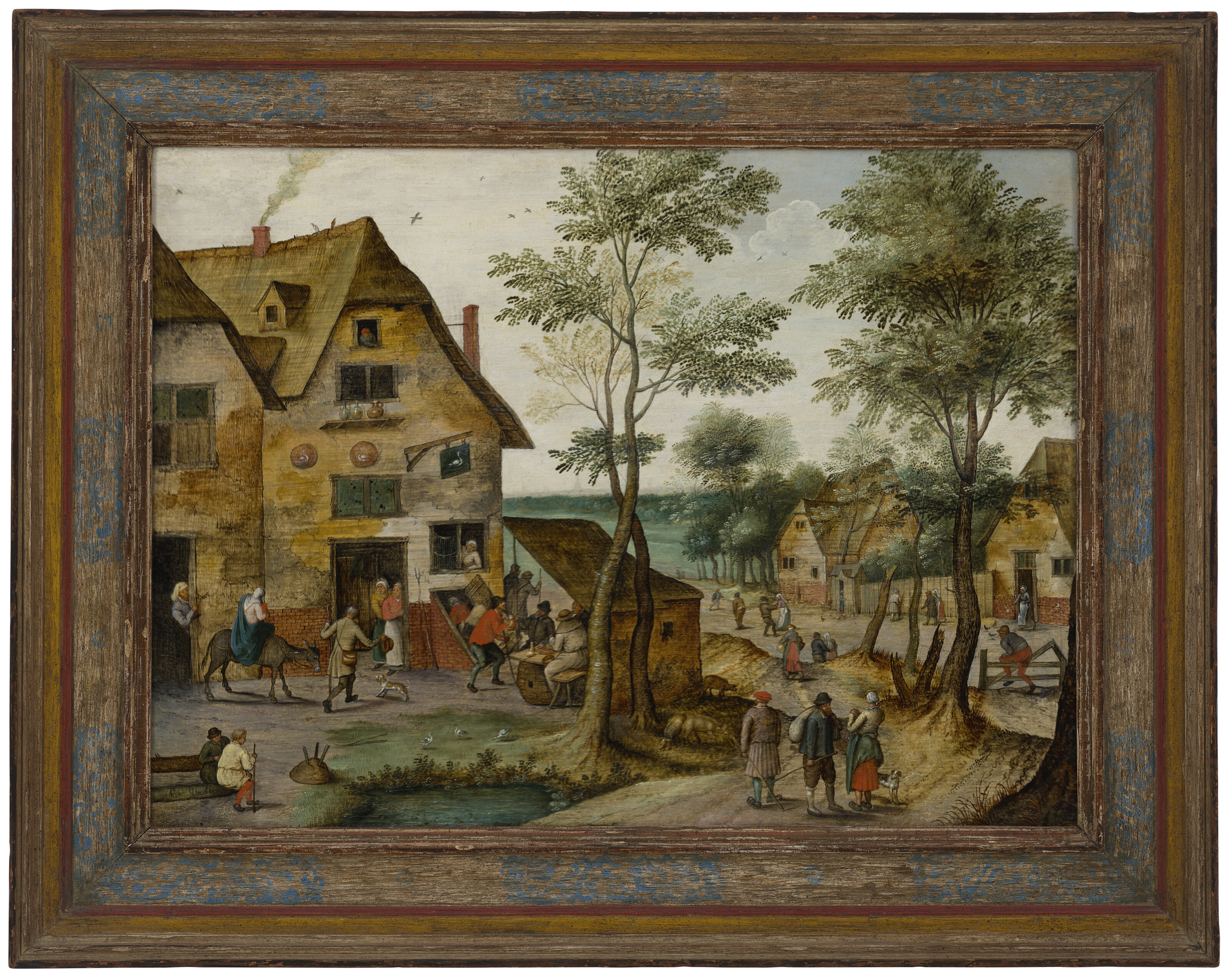 Pieter Brueghel the Younger — Деревенская сцена с бегством в Египет, изображение 2