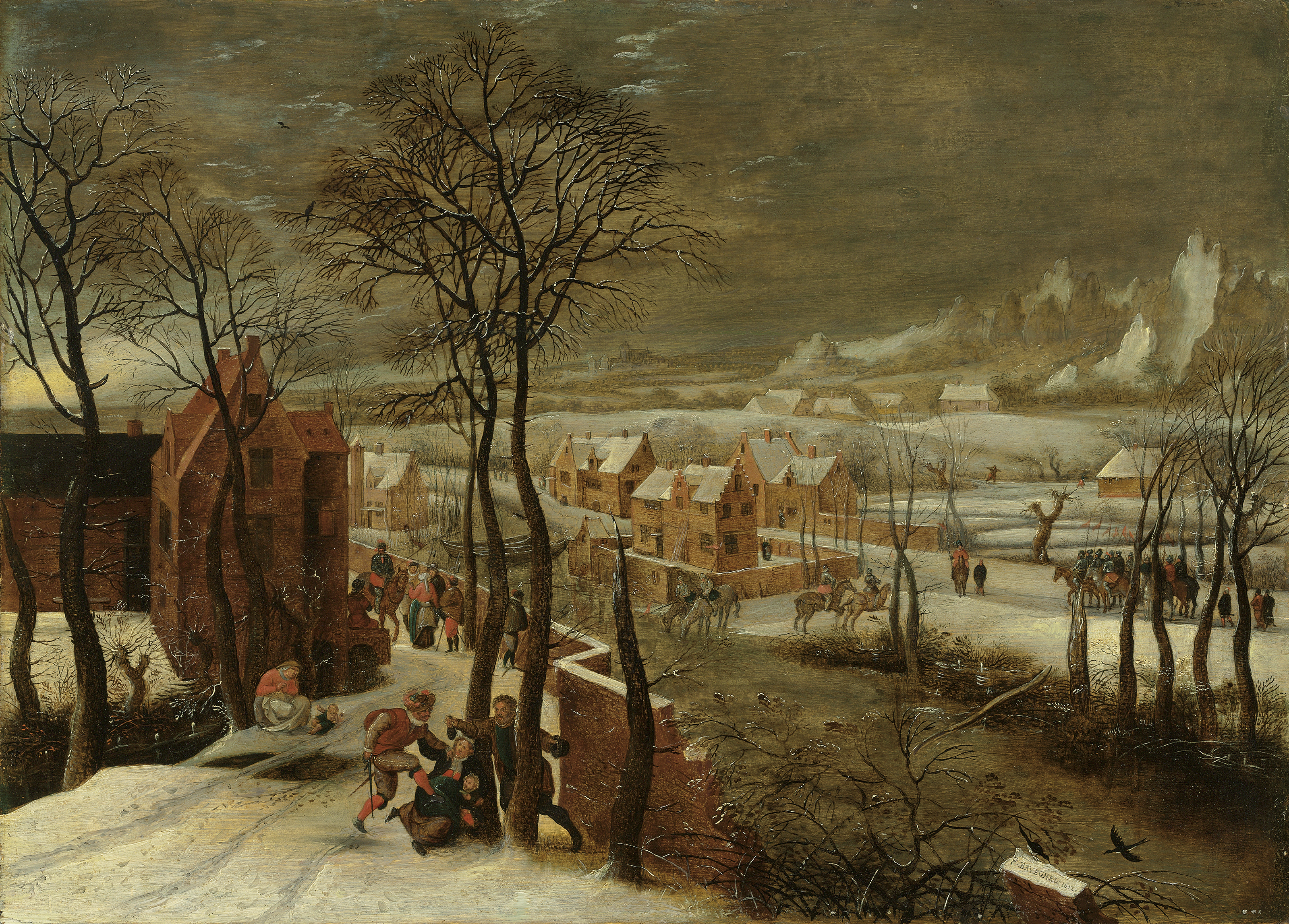 Pieter Brueghel the Younger — Зимний пейзаж