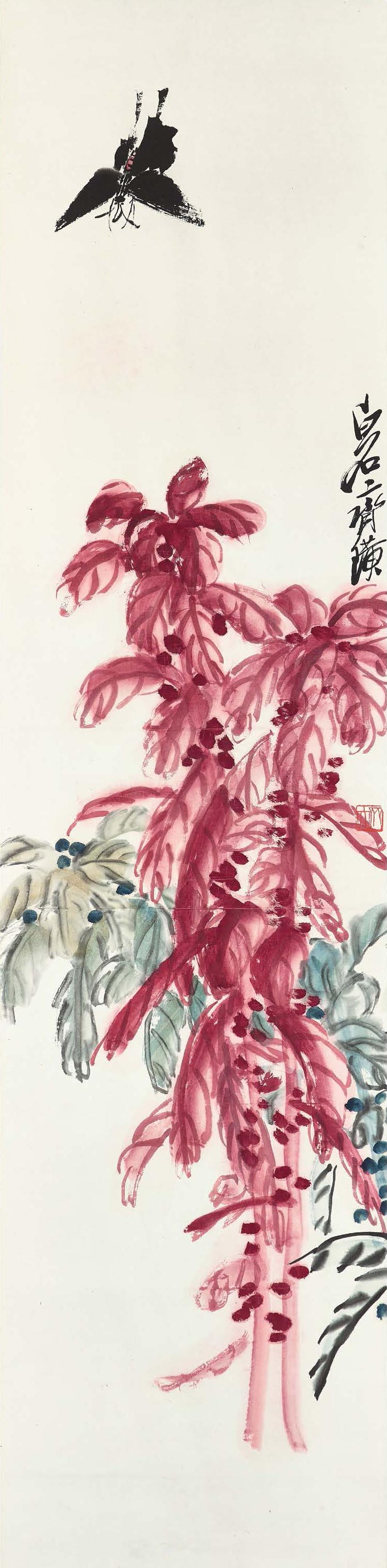 Qi Baishi — Между сходством и непохожестью – Амарант, Глициния, Водные обитатели, Личи, изображение 2