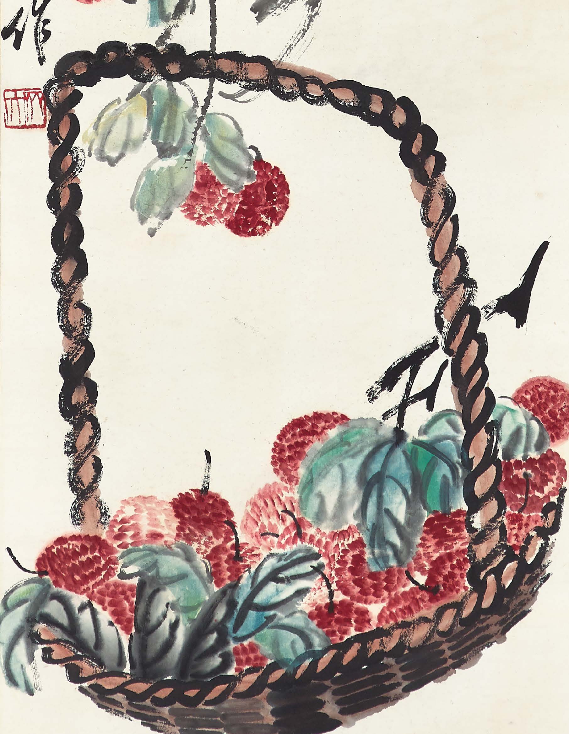 Qi Baishi — Между сходством и непохожестью – Амарант, Глициния, Водные обитатели, Личи, изображение 6
