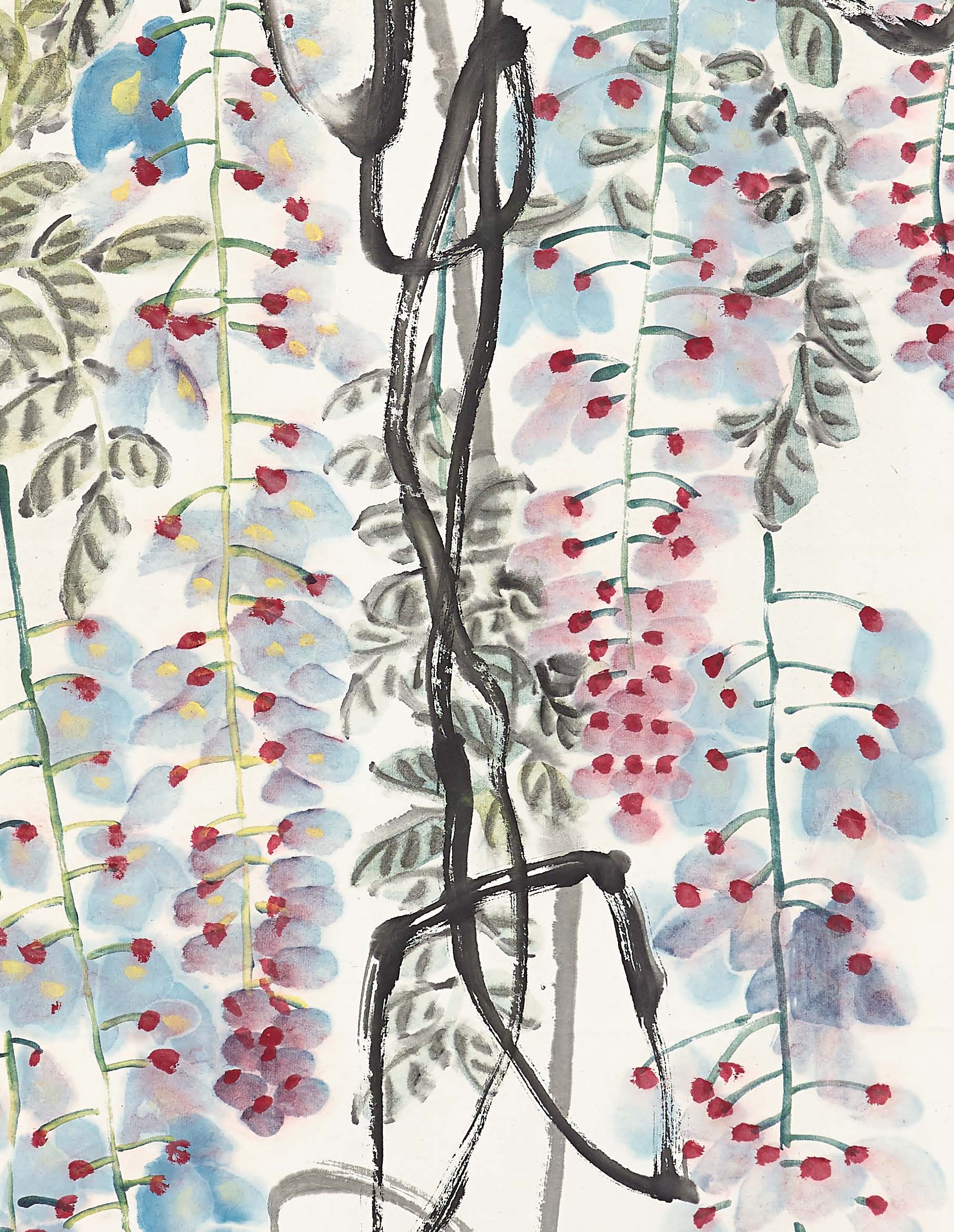 Qi Baishi — Между сходством и непохожестью – Амарант, Глициния, Водные обитатели, Личи, изображение 7