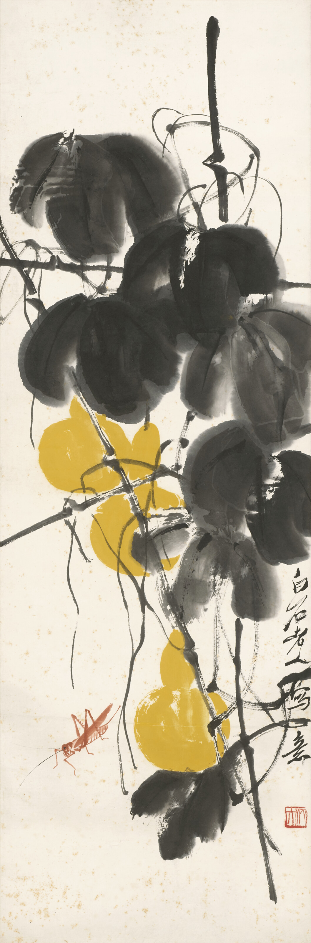 Qi Baishi — Глициния, Османтус, Тыква и гранат, изображение 5