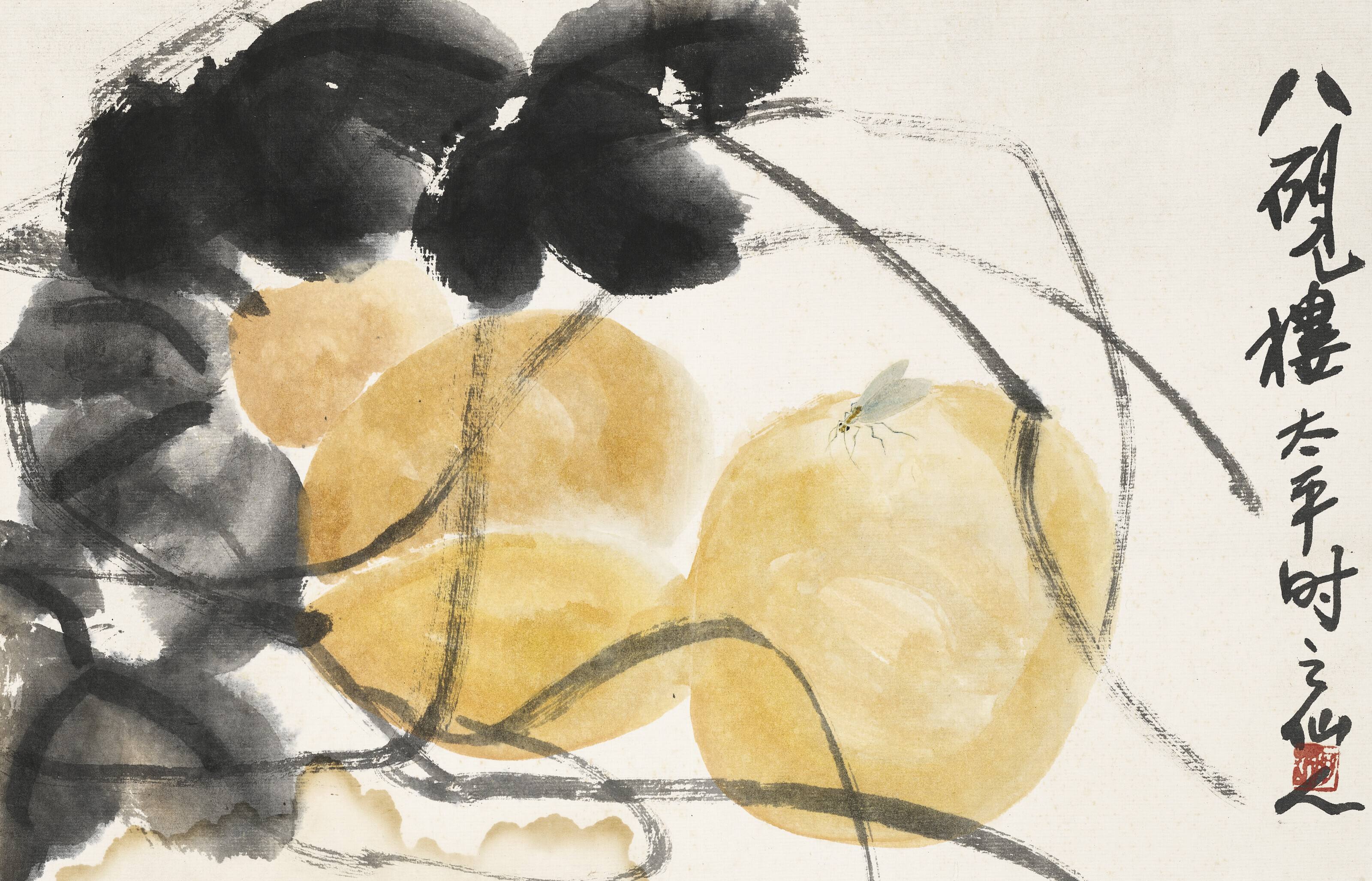 Qi Baishi — Фрукты и насекомые, изображение 3