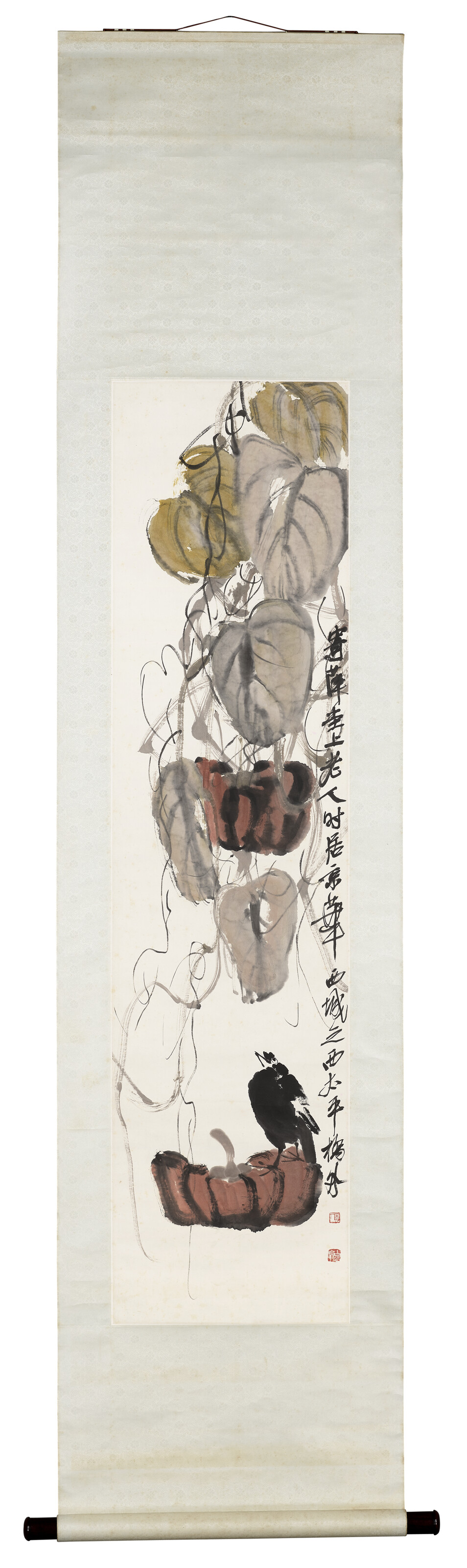 Qi Baishi — Тыквы и Майна, изображение 2
