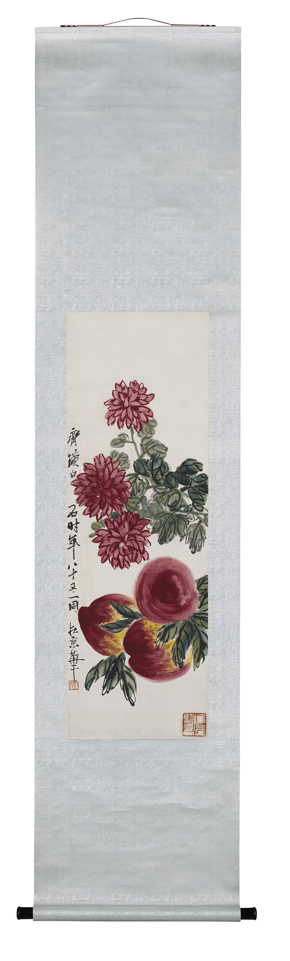 Qi Baishi — Цветы гороха и хризантемы, изображение 2