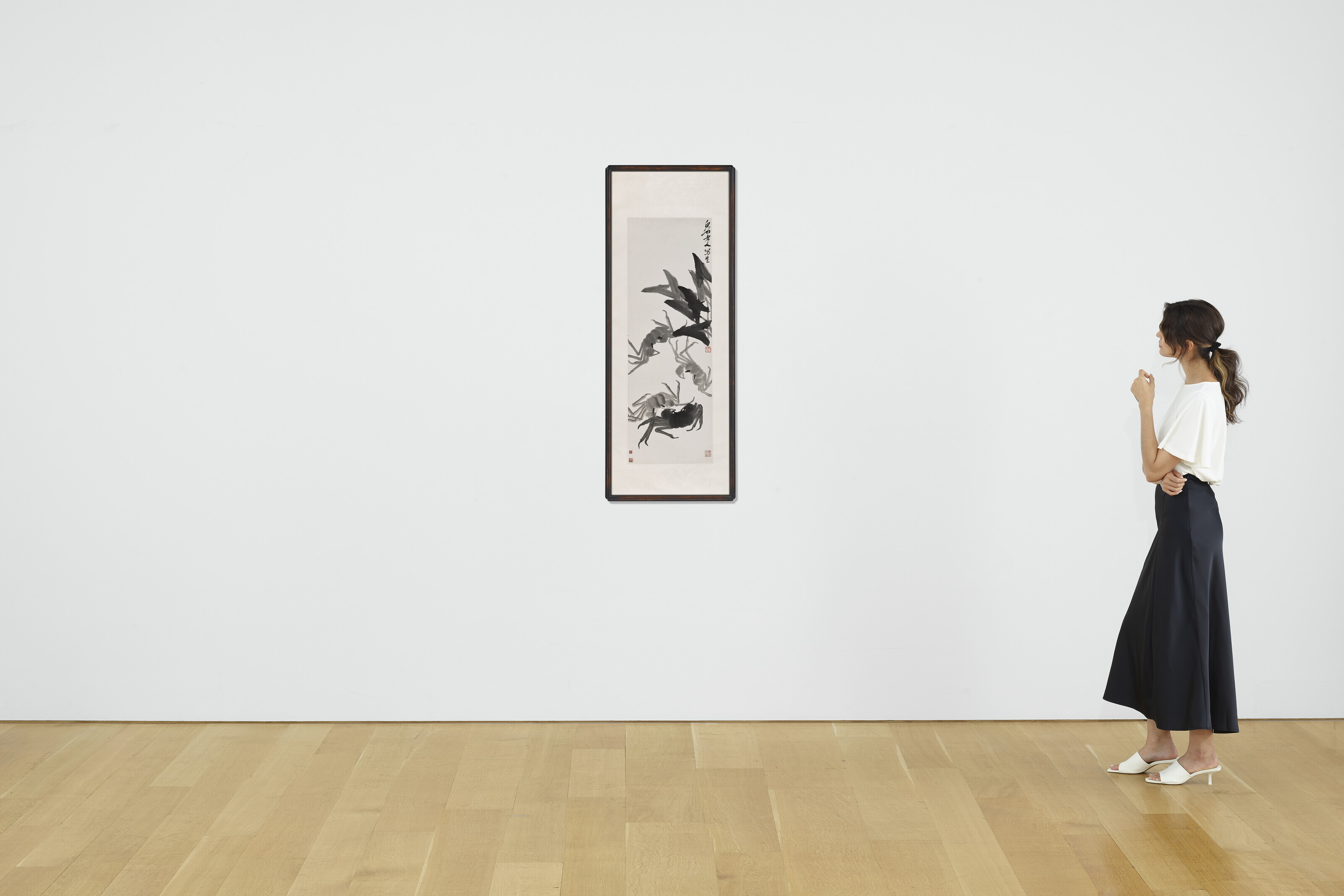 Qi Baishi — Крабы в листьях Таро, изображение 4