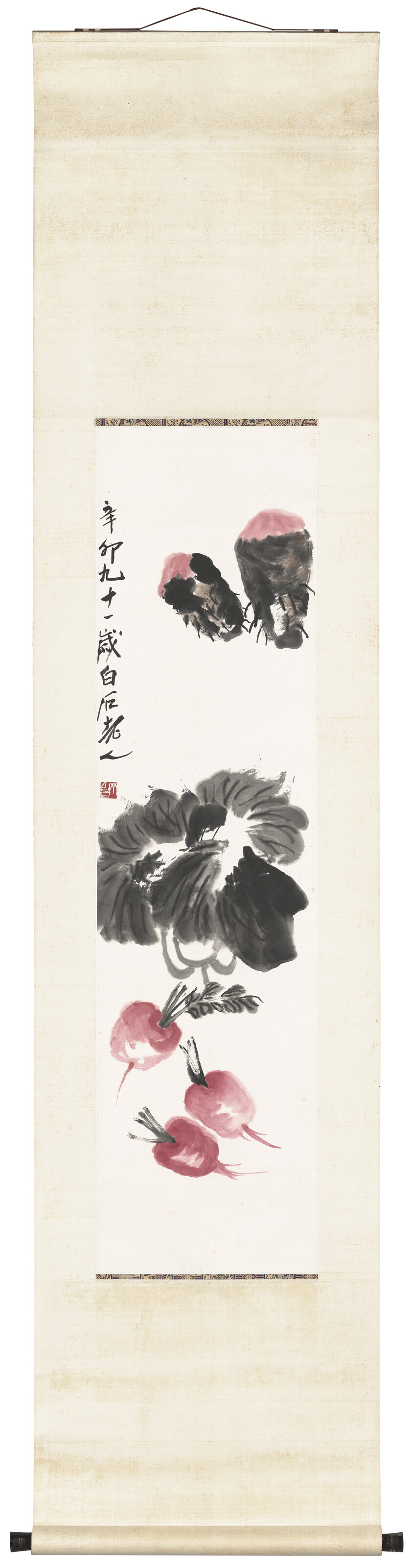 Qi Baishi — Таро, капуста и редис, изображение 2