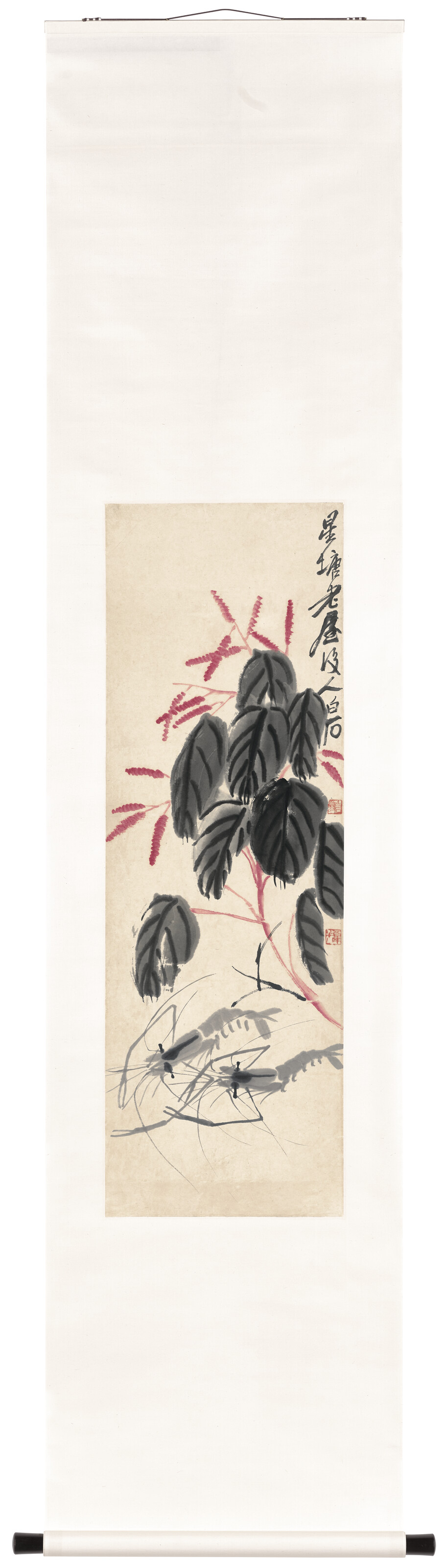 Qi Baishi — Амарант и креветки, изображение 2