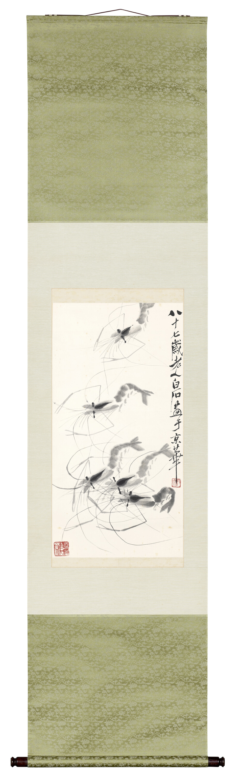 Qi Baishi — Чернильные креветки, изображение 2