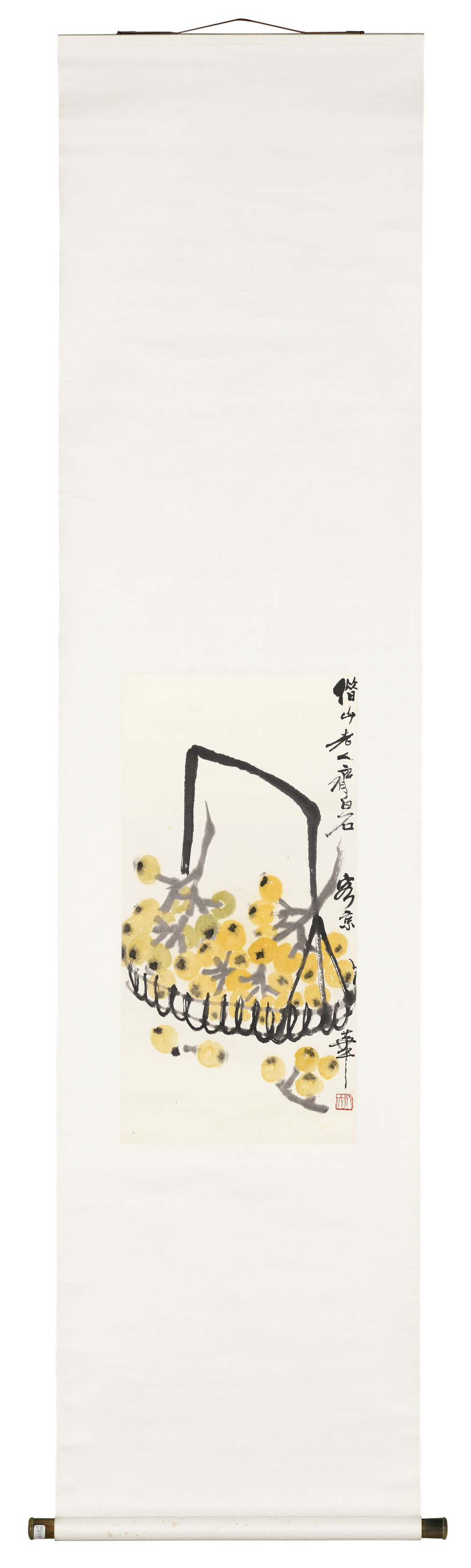 Qi Baishi — Корзинка с мушмулой, изображение 2