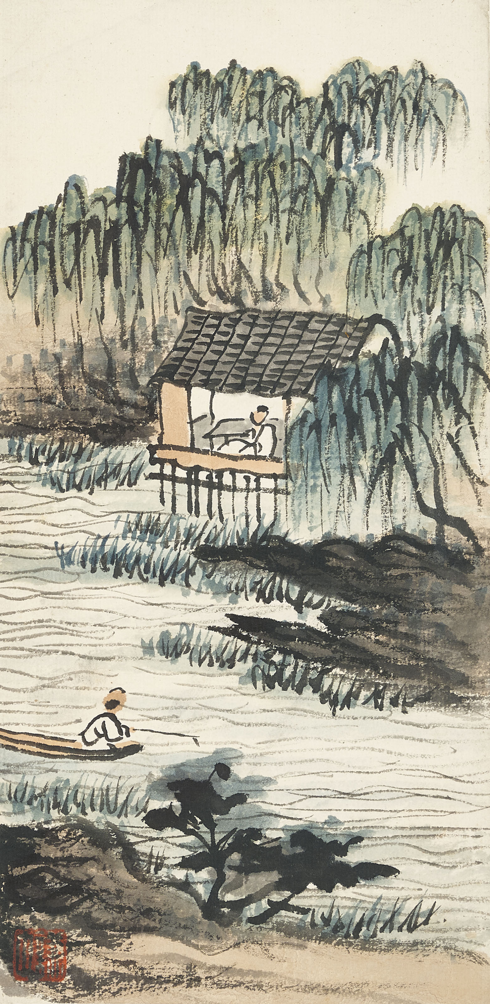 Qi Baishi — Альбом пейзажных картин, изображение 12