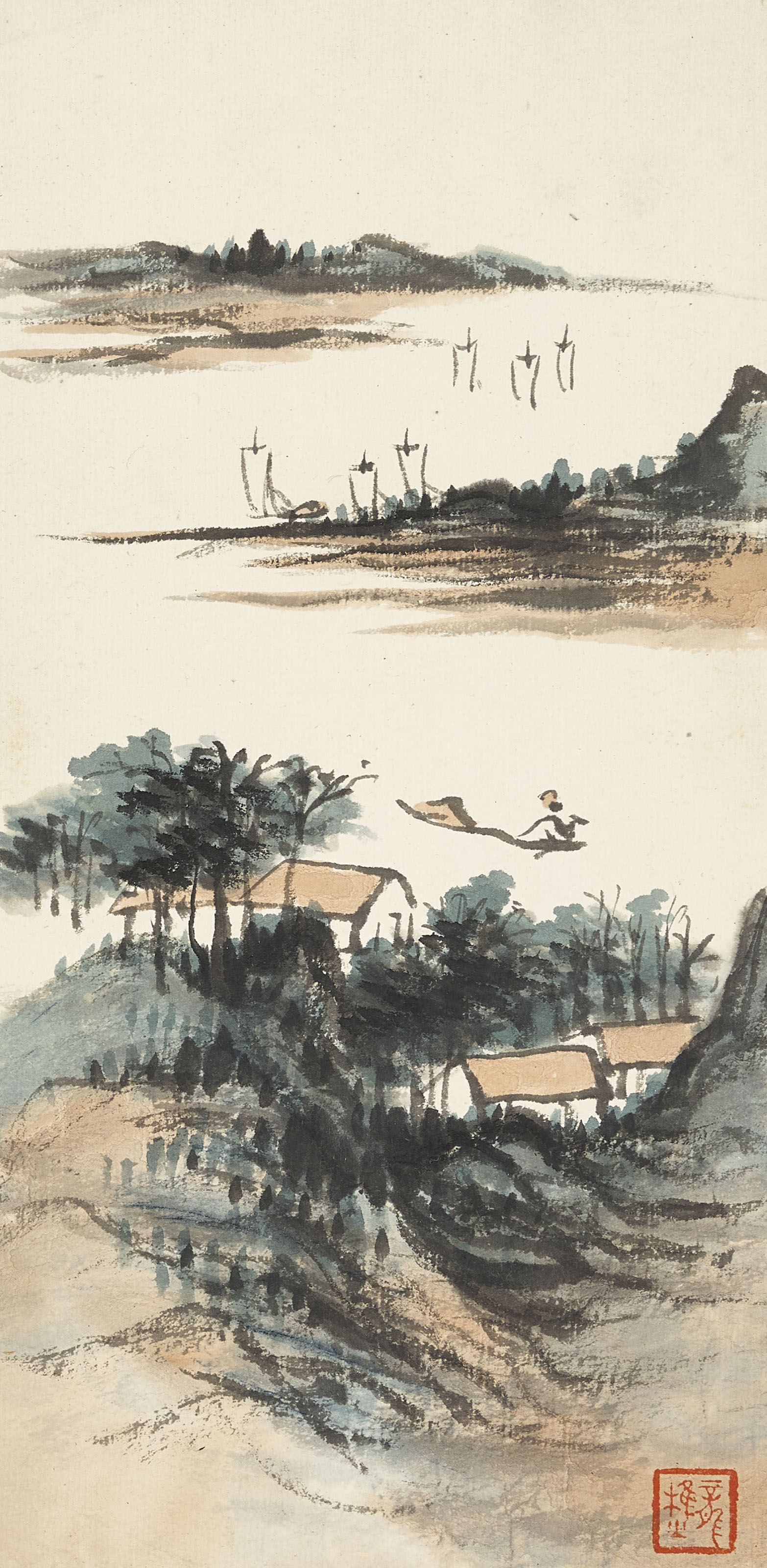 Qi Baishi — Альбом пейзажных картин, изображение 18