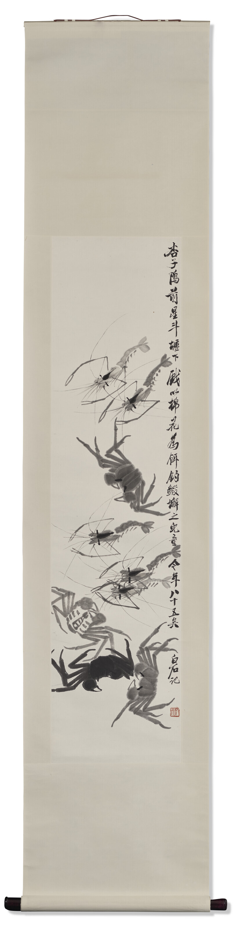 Qi Baishi — КРЕВЕТКИ И КРАБЫ, изображение 2