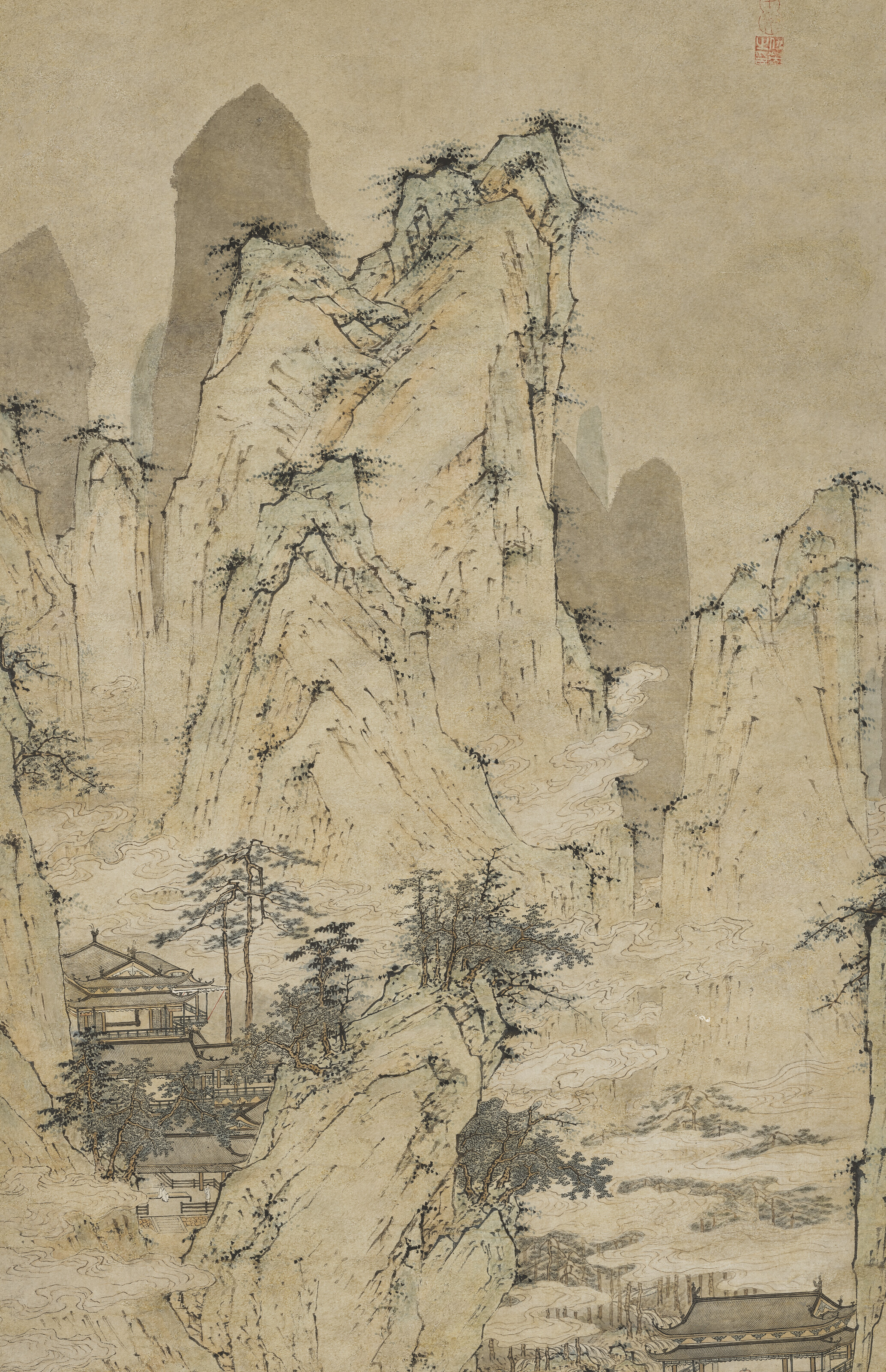 Qiu Ying — Небесные горы и павильоны, изображение 3
