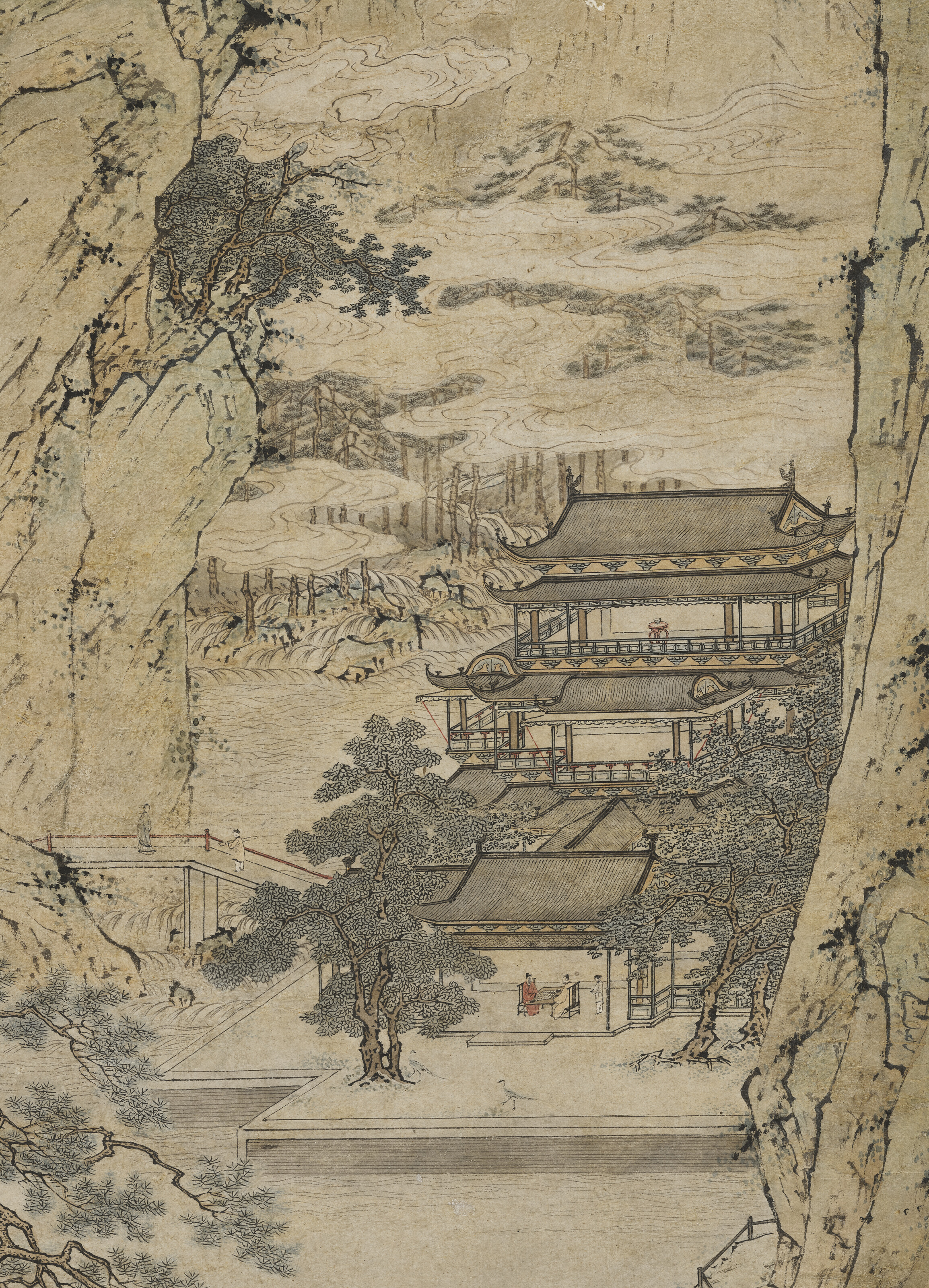 Qiu Ying — Небесные горы и павильоны, изображение 5