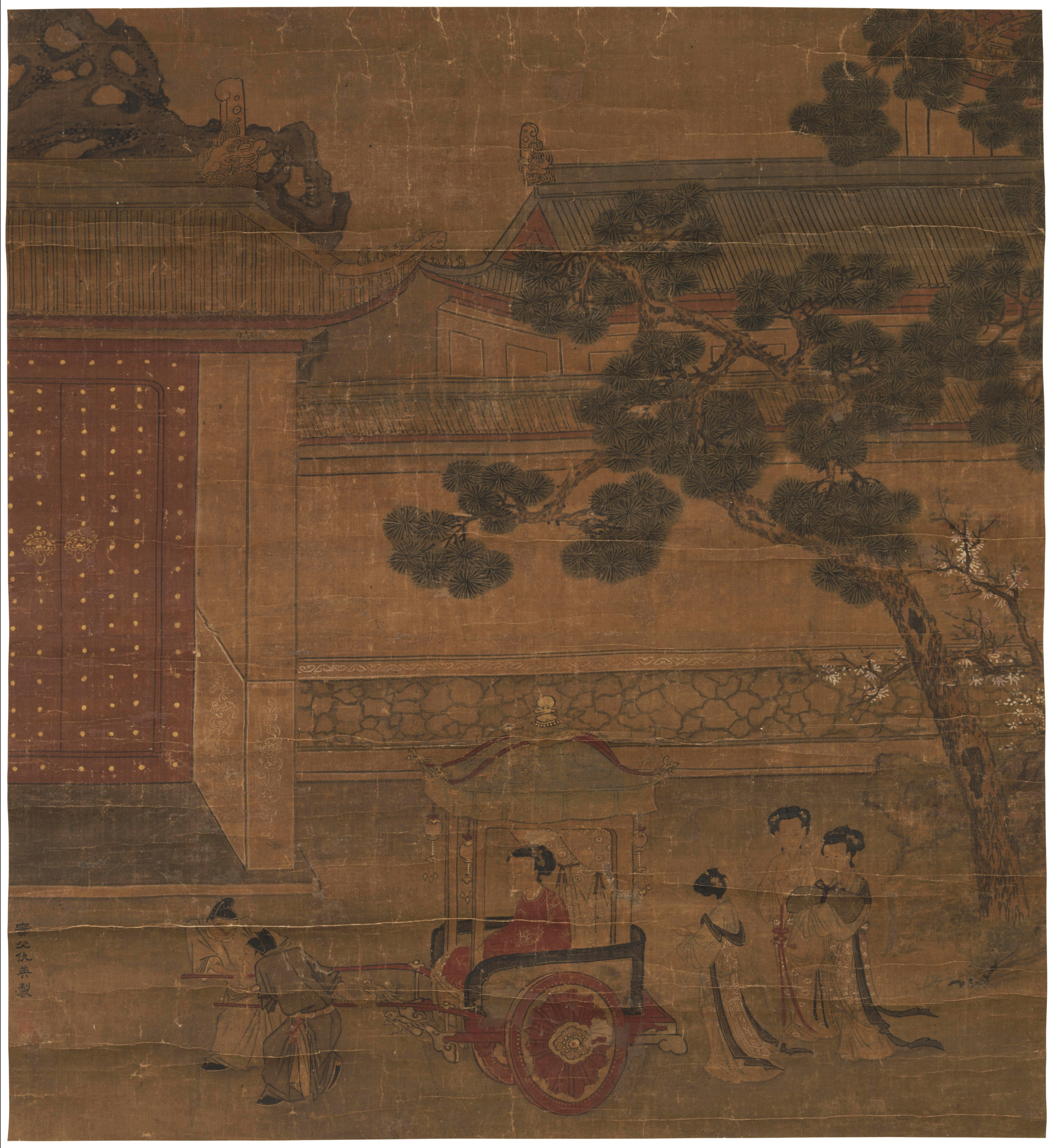 Qiu Ying — Фигуры и павильон