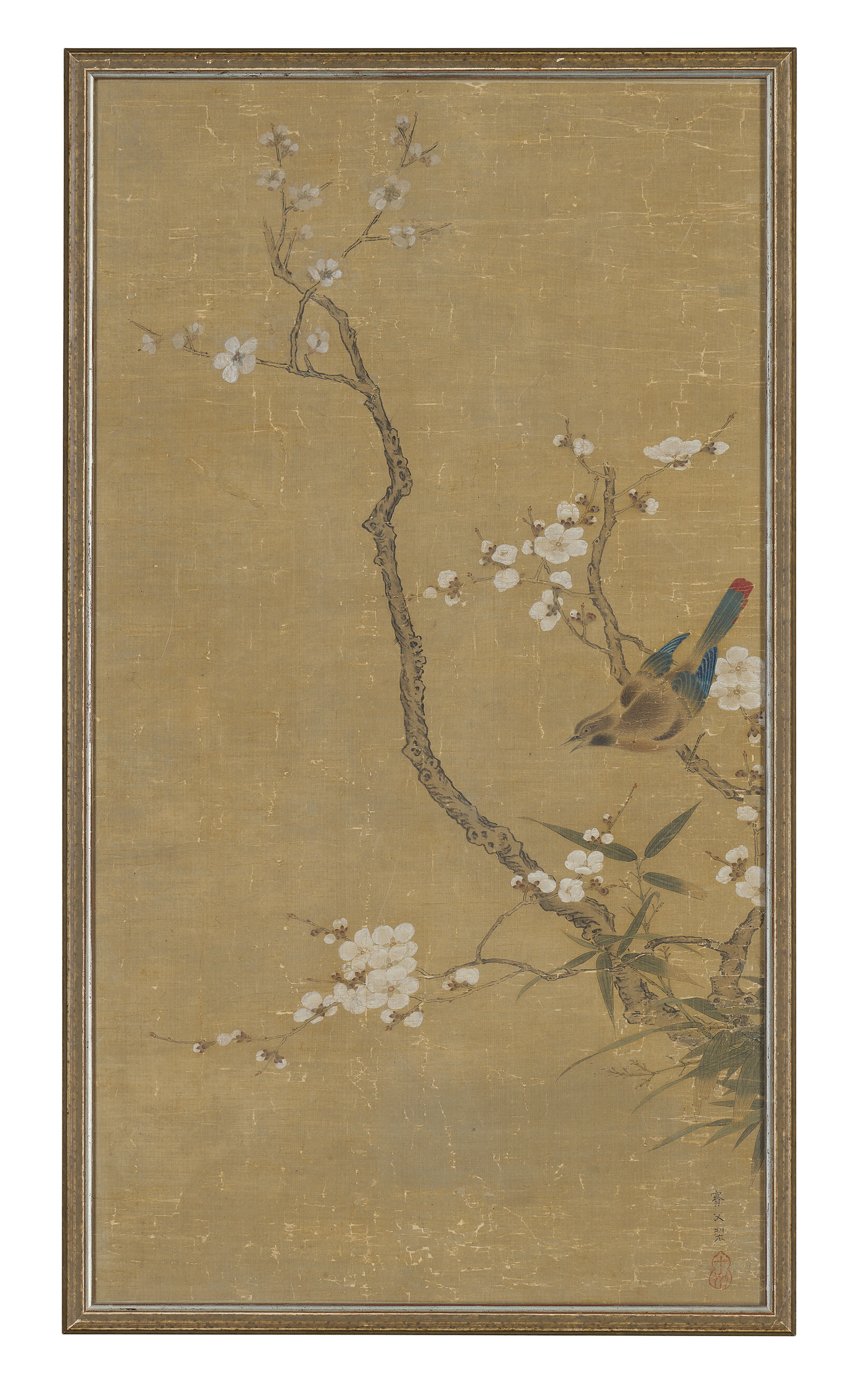 Qiu Ying — Птица на ветке