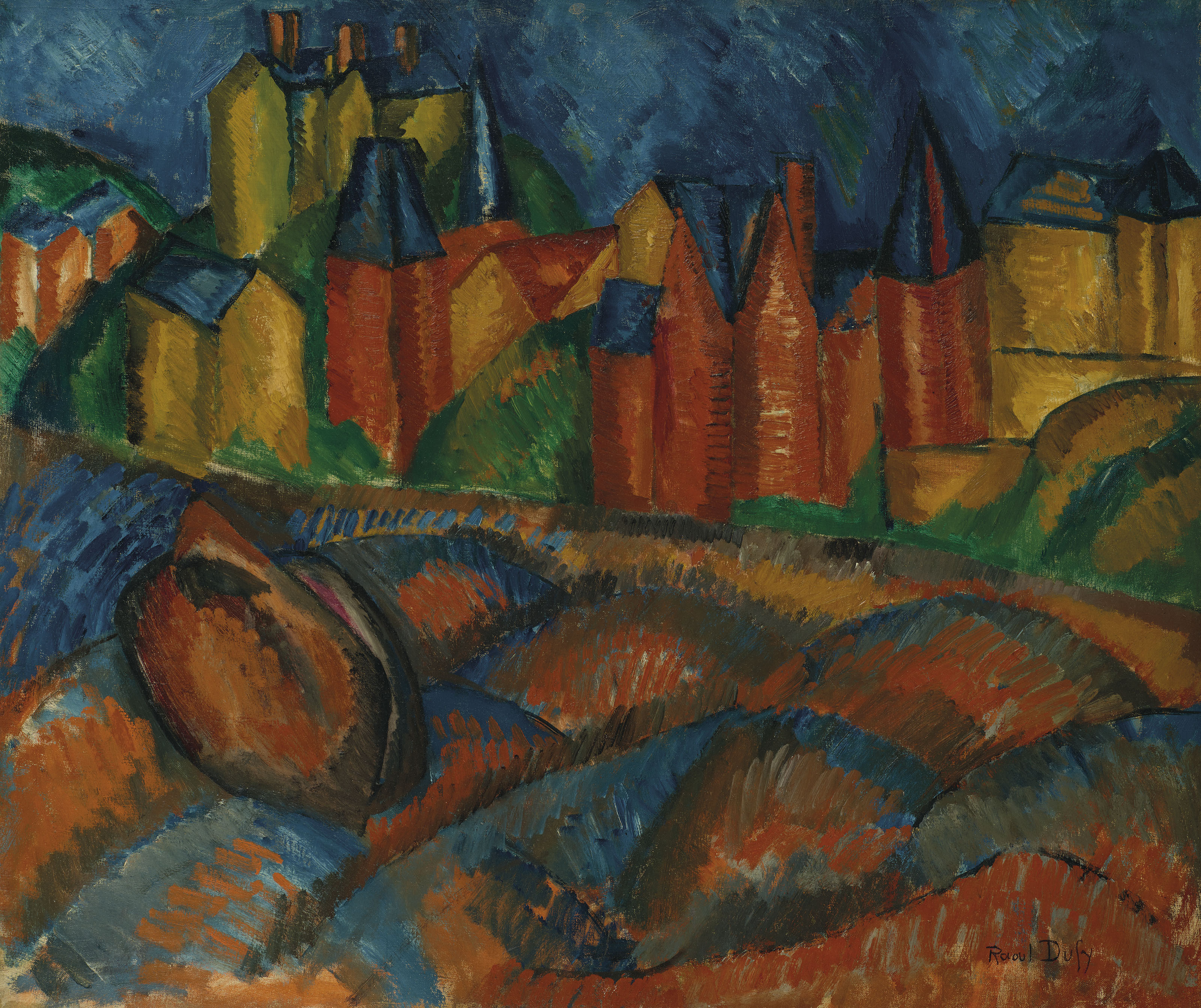 Raoul Dufy — Сент-Адрес, ла-пляж