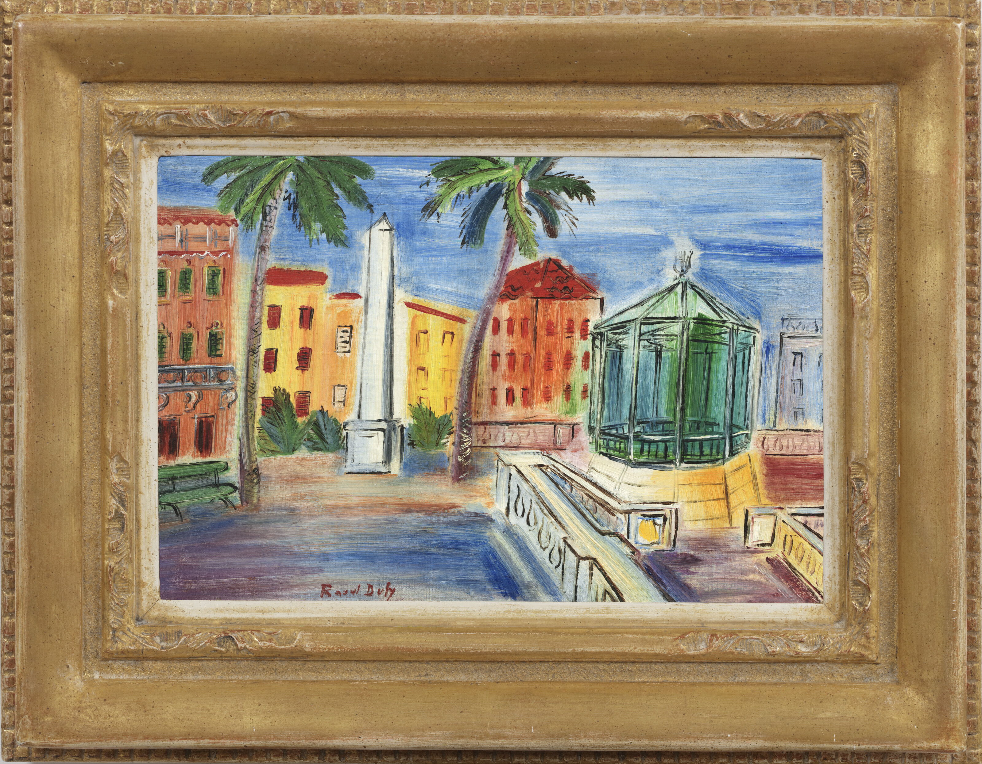 Raoul Dufy — Площадь Славы, Обелиск и музыкальный киоск, изображение 2