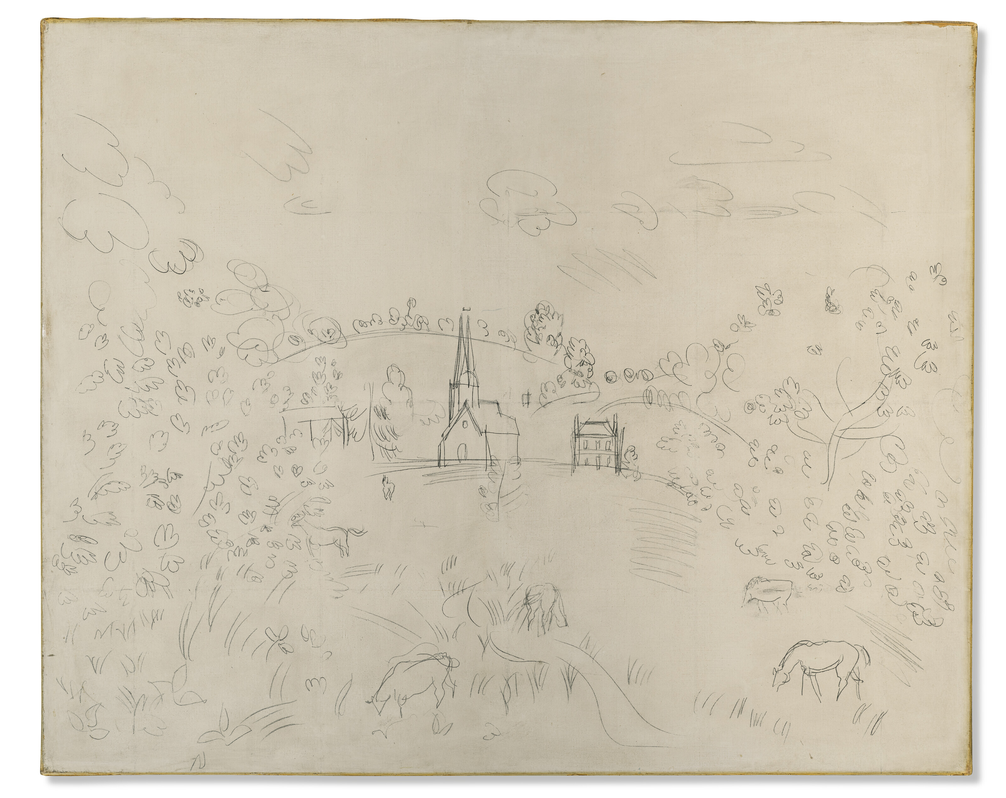 Raoul Dufy — Деревня в Нормандии, изображение 2