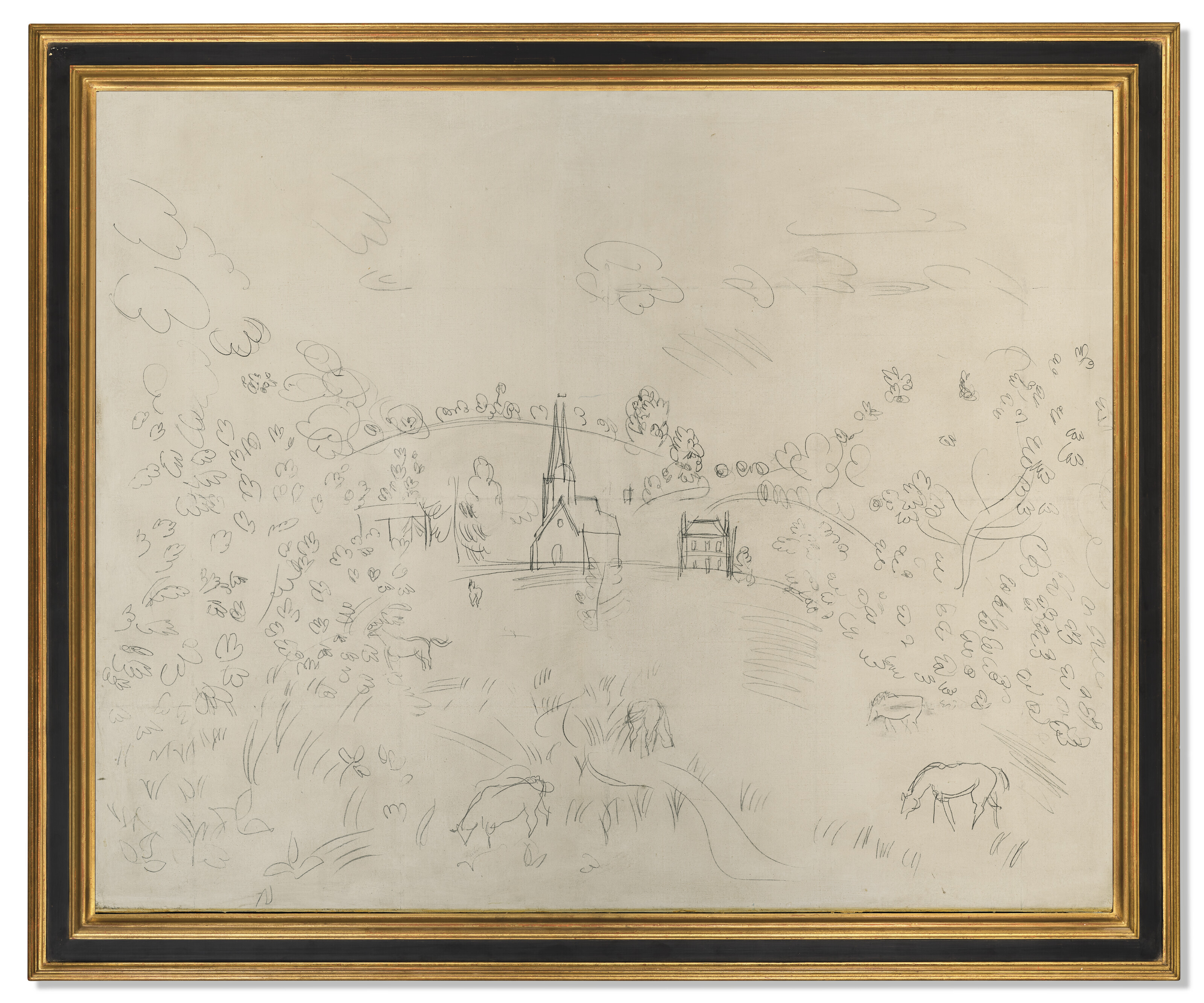 Raoul Dufy — Деревня в Нормандии, изображение 4