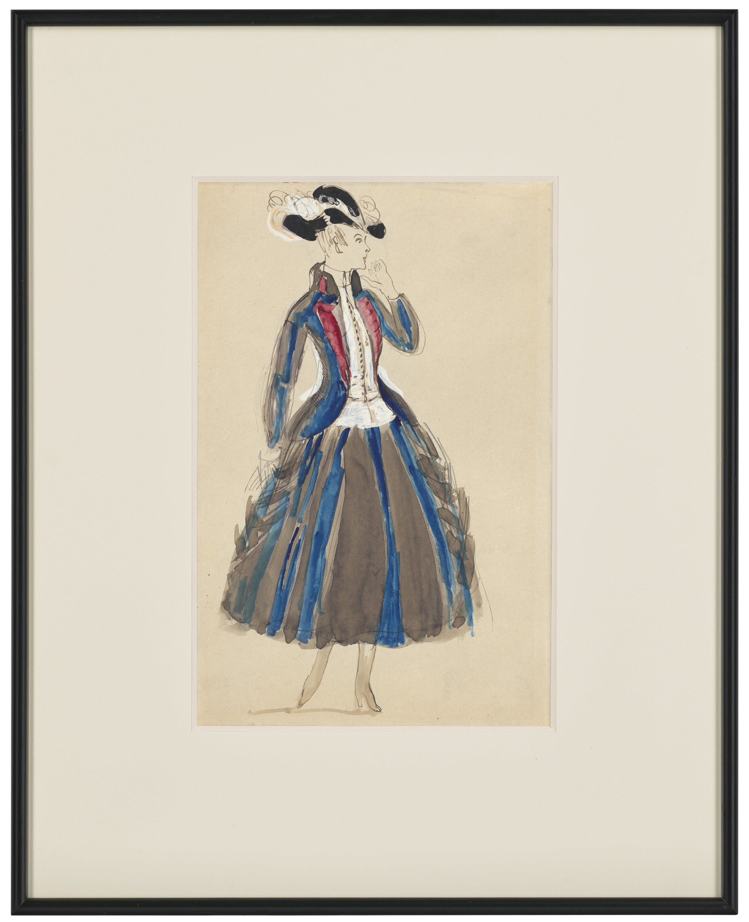 Raoul Dufy — Robe pour Poiret, bleu, blanc et rouge, изображение 2