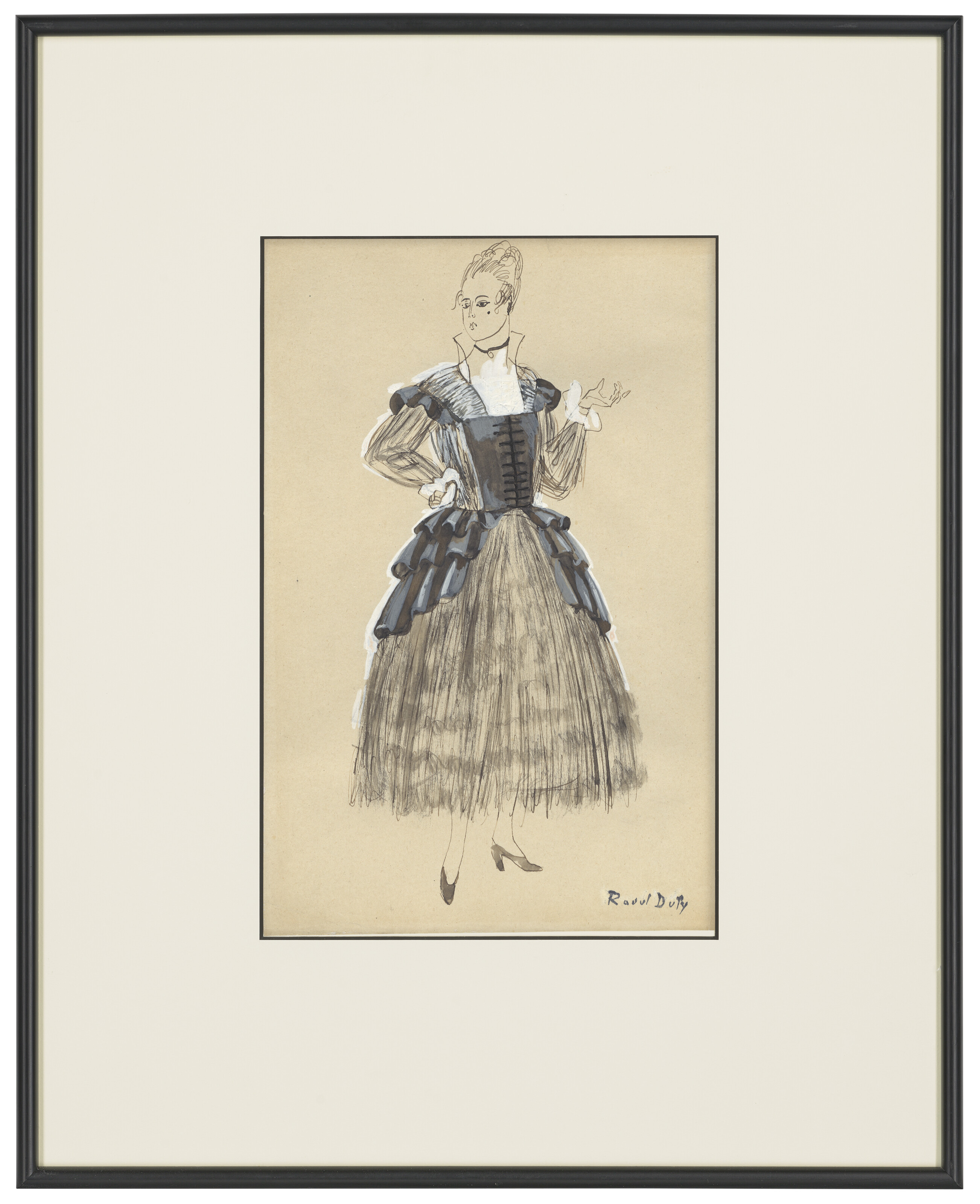 Raoul Dufy — Robe pour Poiret (femme de face), изображение 2