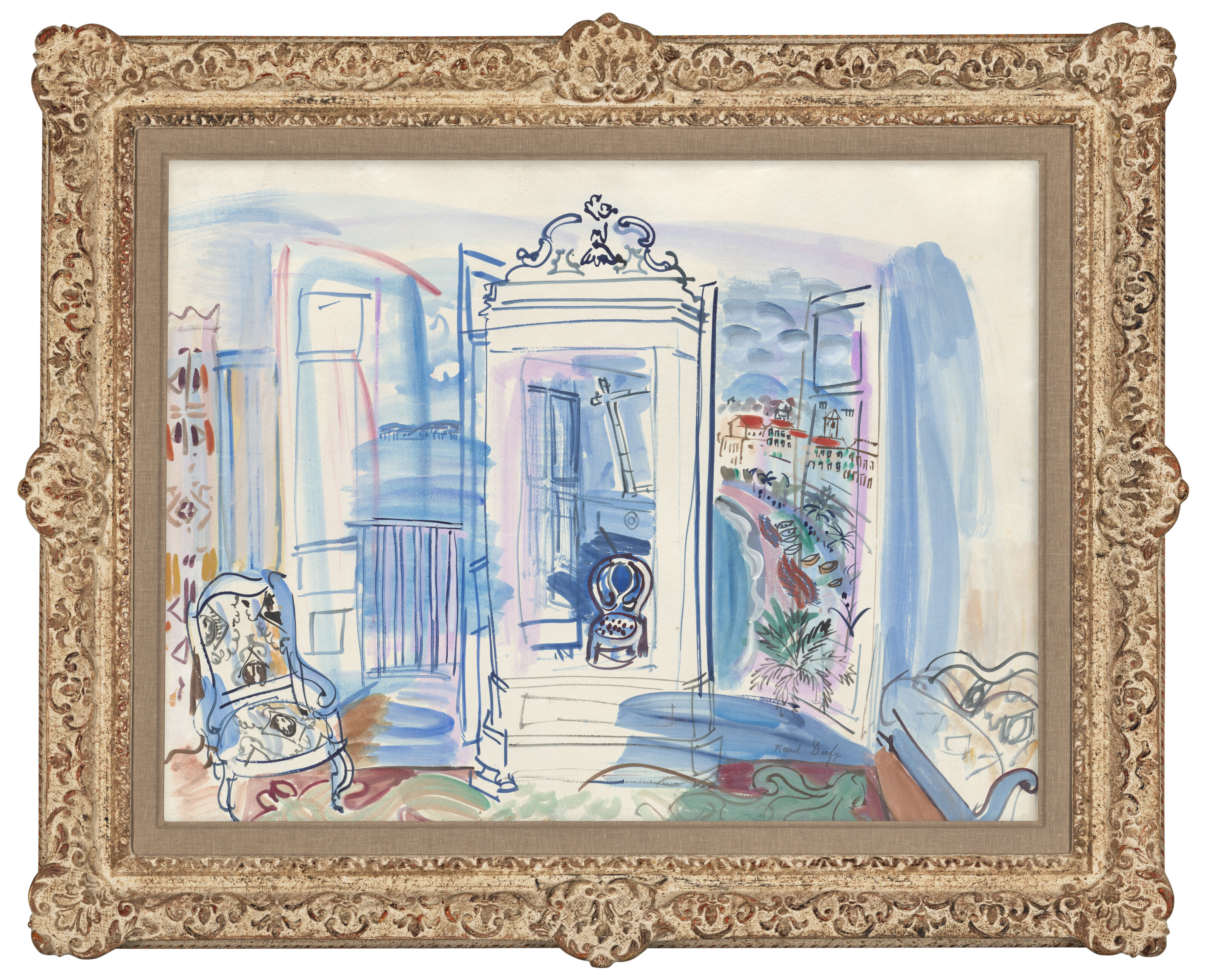 Raoul Dufy — Fenêtre ouverte à Nice, изображение 2