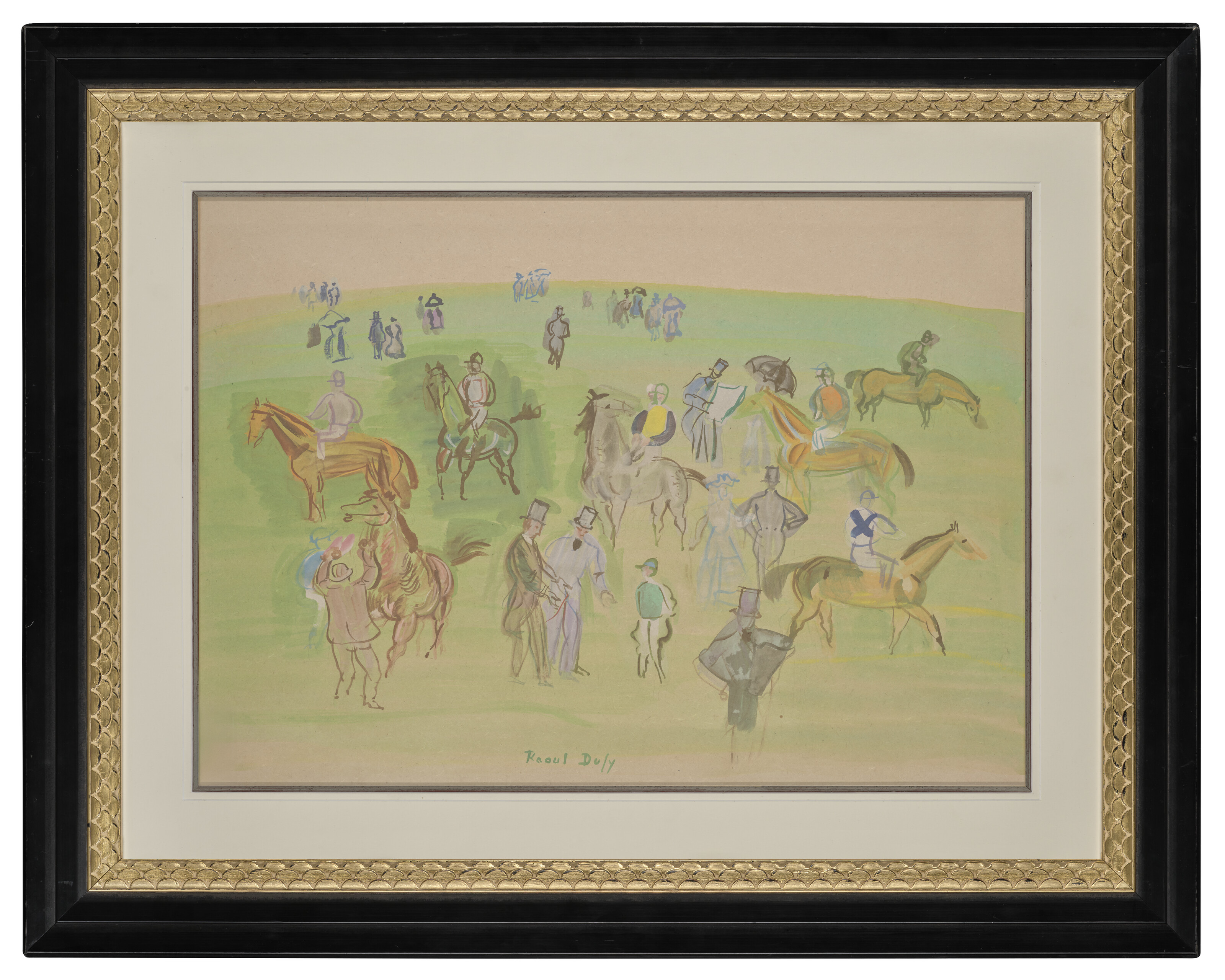 Raoul Dufy — Chevaux et Jockeys sur la pelouse, изображение 4