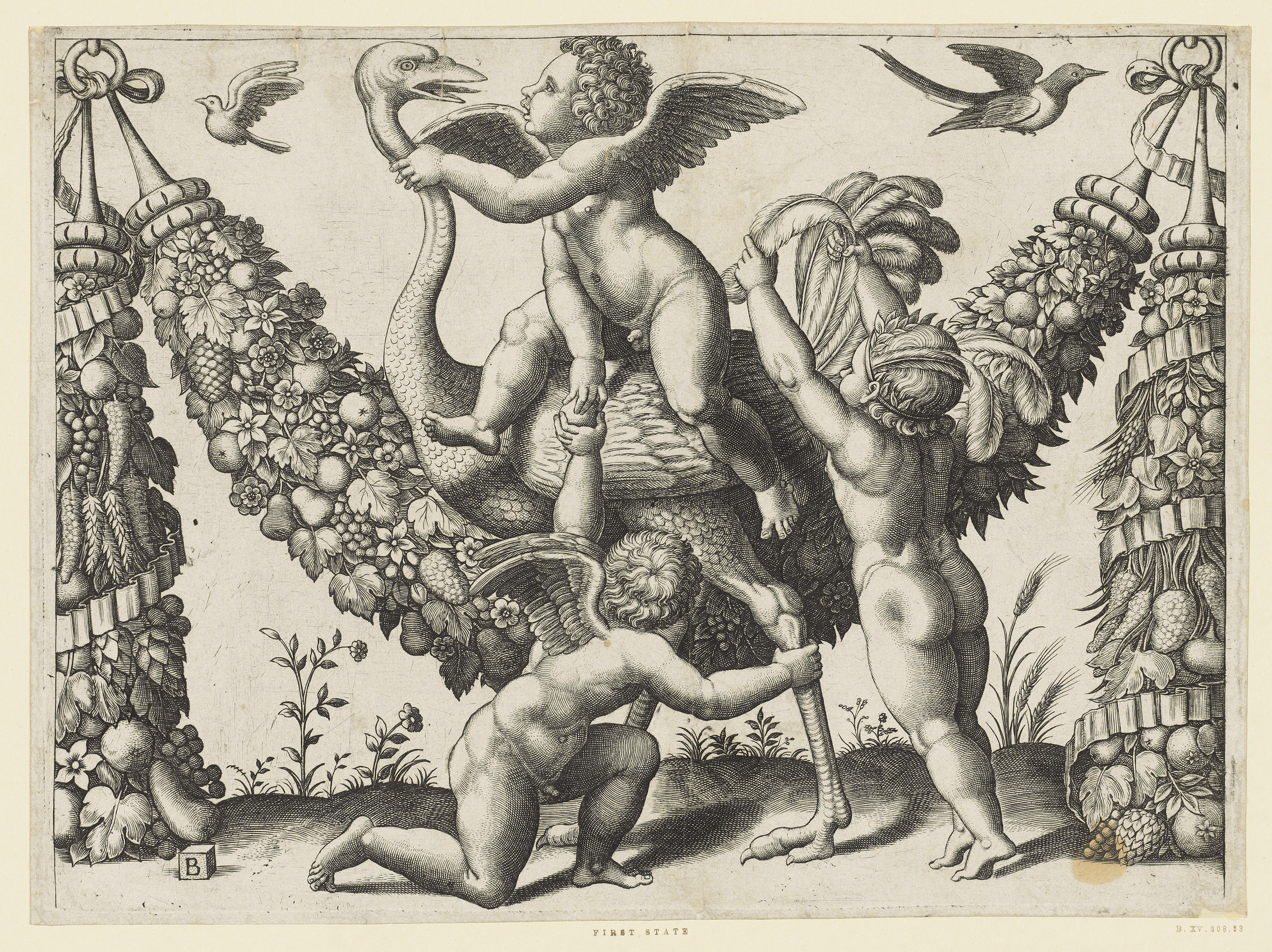Raphael — Games of putti : three plates from the Tapestries series, изображение 3