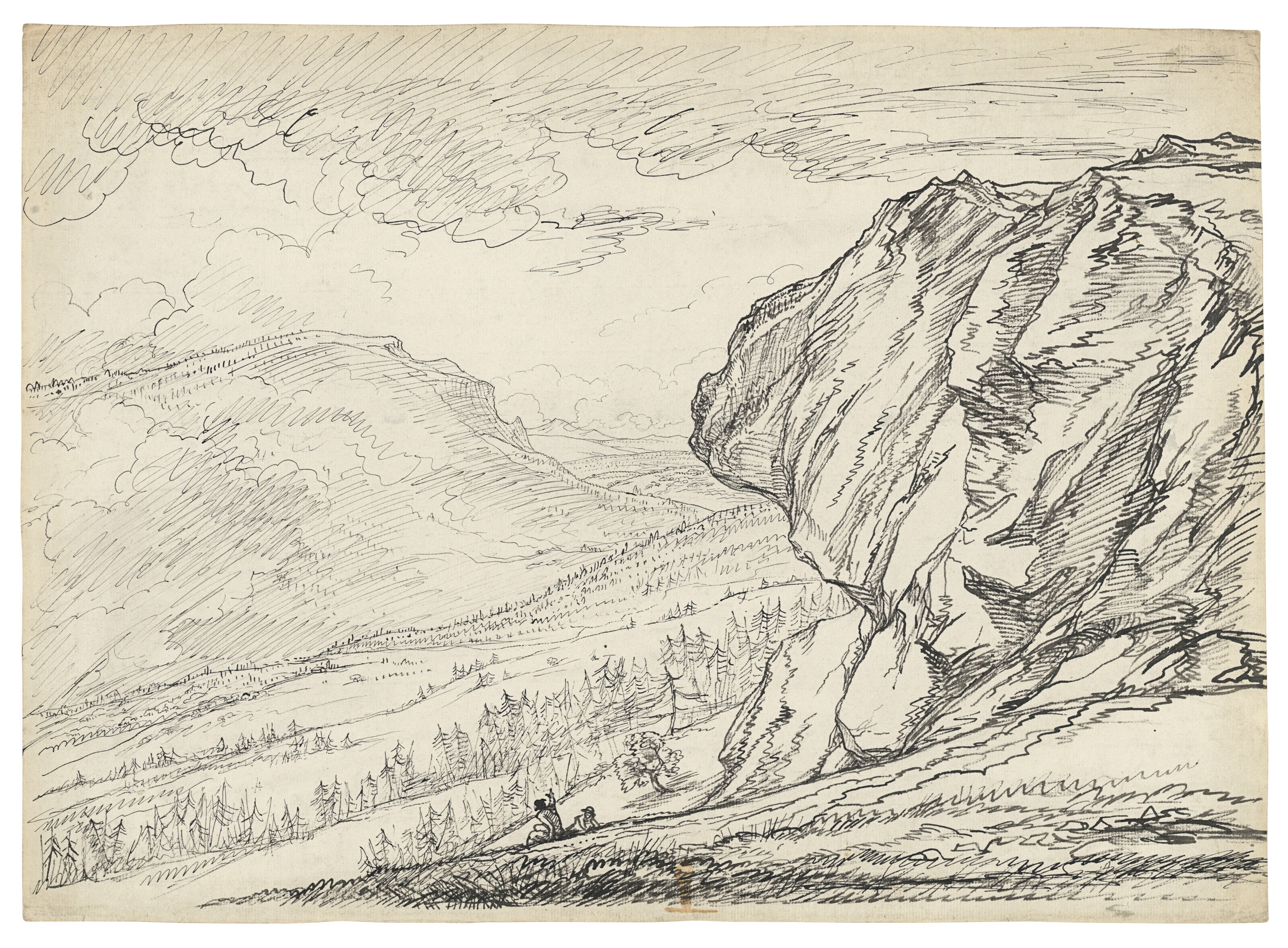Raphael — A traveller surveying a mountain pass