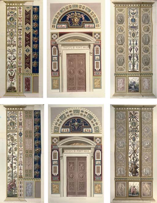Raphael — ELEVEN AFTER J. OTTAVIANI, NUMBERED, NUM. V, V, VI, VII, IX, XI, POSSIBLY XII (CORNER TORN), XIII, A, B AND ONE WITH TORN NUMBER; AND SIX AFTER GIOVANNI VOLPATO, NUMBERED, NO. 1, 3, 4, 5, 6, 12, LATE 18TH OR EARLY 19TH CENTURY
