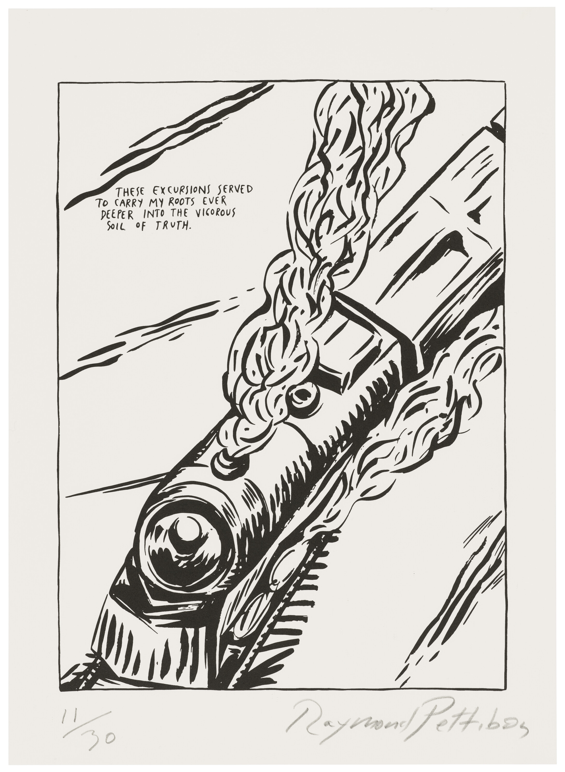 Raymond Pettibon — Untitled (These Excursions)