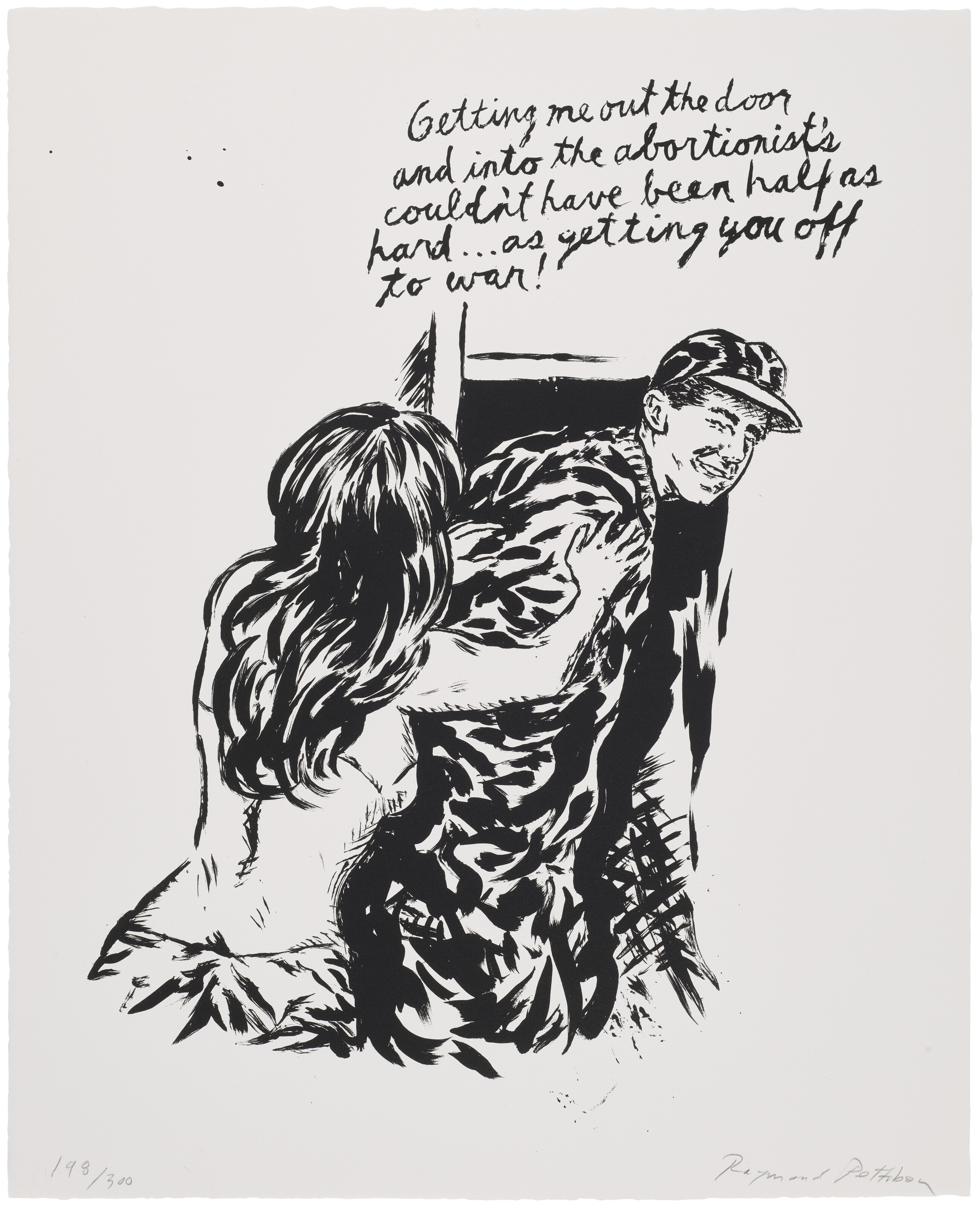 Raymond Pettibon — Untitled (Getting Me out the Door)
