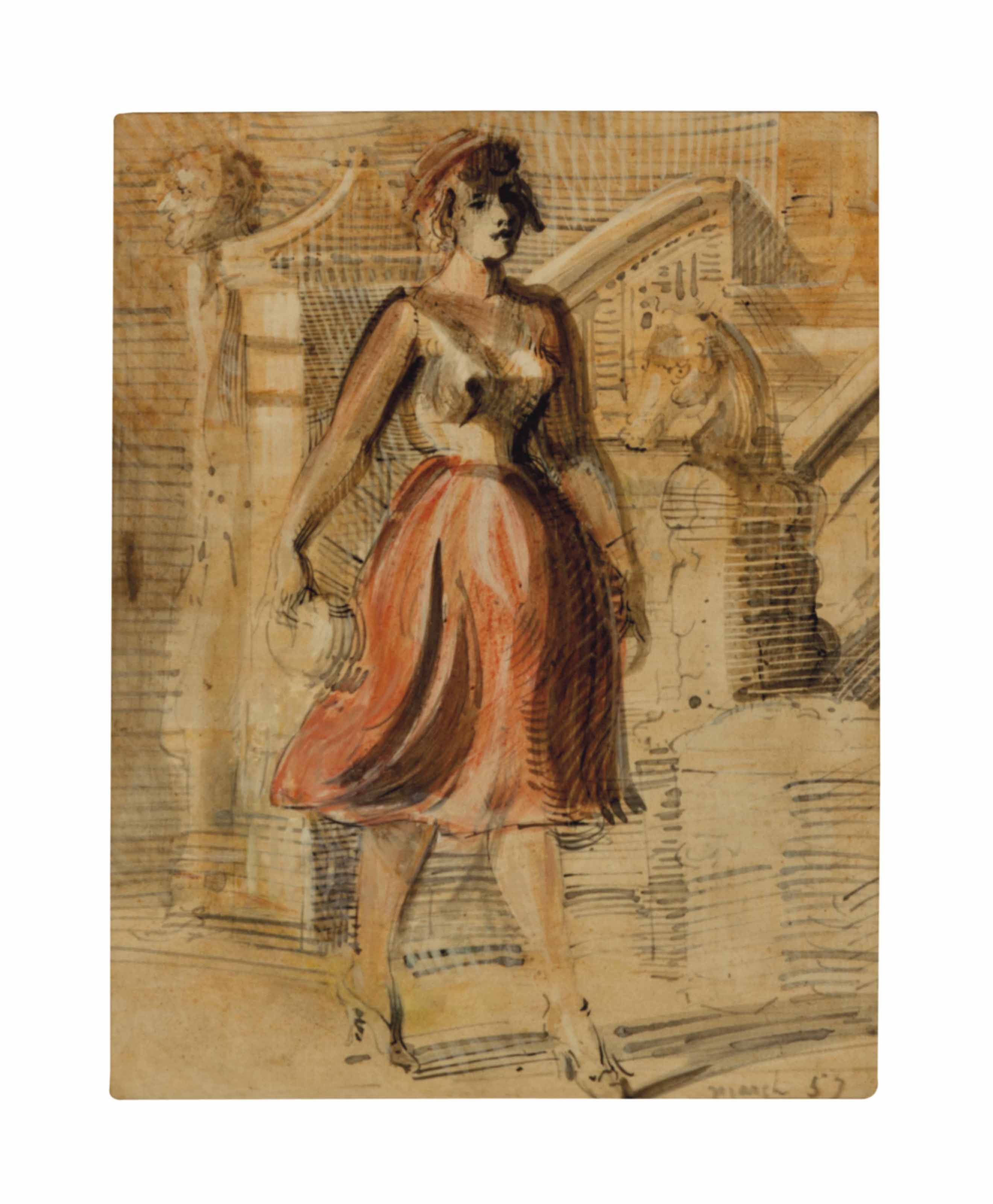 Reginald Marsh — Идущая женщина