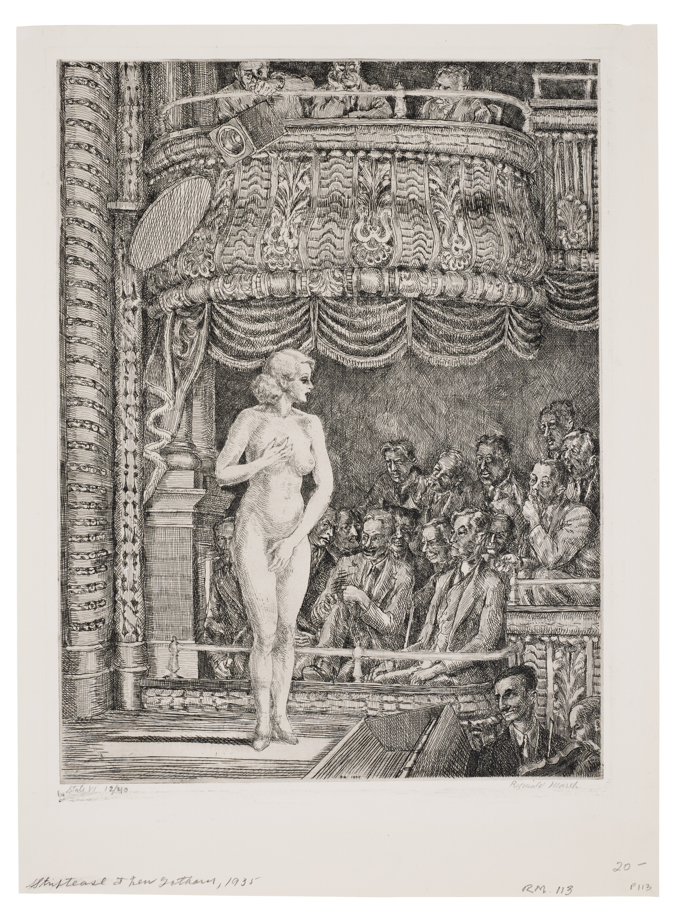 Reginald Marsh — Стриптиз в Нью-Готэме