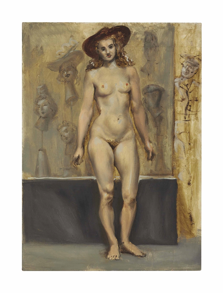 Reginald Marsh — Без названия (Обнаженная в шляпе)