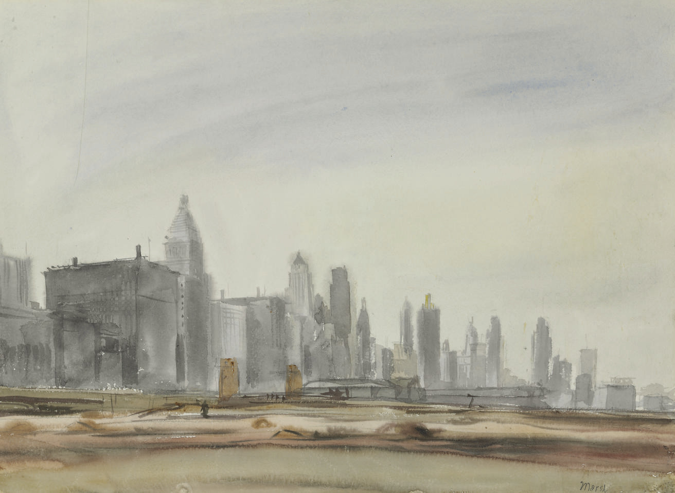 Reginald Marsh — Горизонт Манхэттена