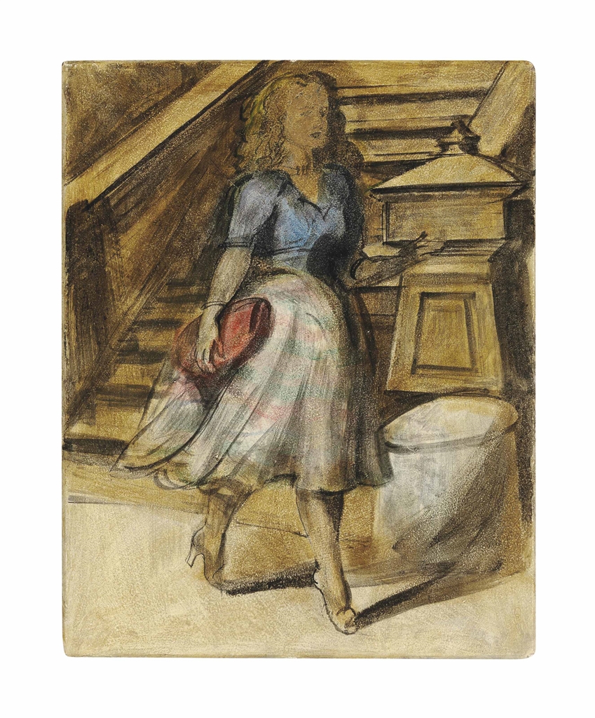 Reginald Marsh — Без названия (Идущая женщина)