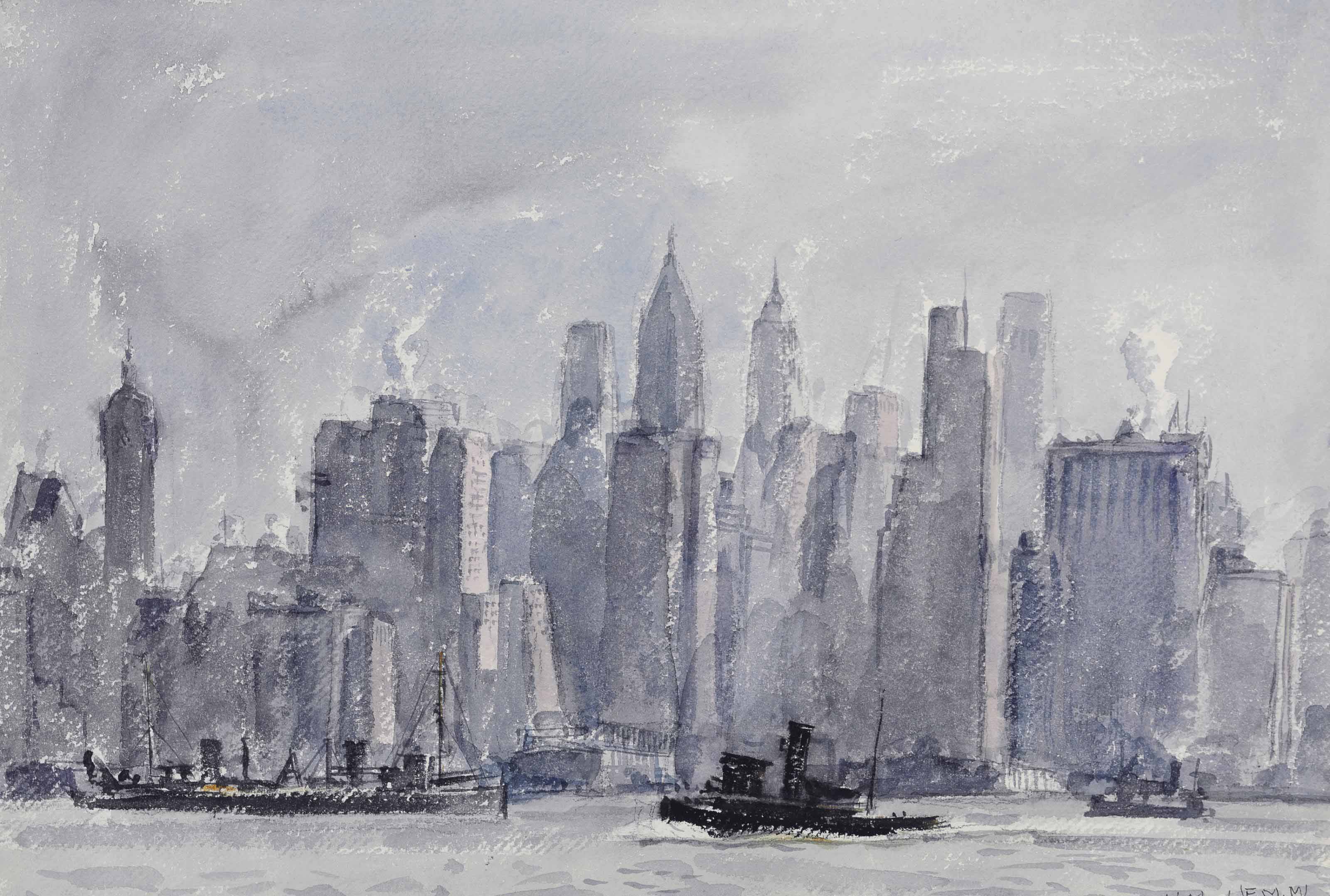 Reginald Marsh — Горизонт Манхэттена