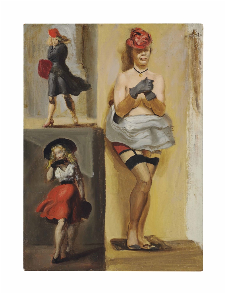 Reginald Marsh — Без названия (исследования трех женщин)