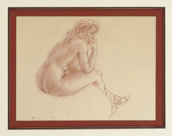 Reginald Marsh — Набросок обнаженной натуры № 8; и сопутствующий набросок