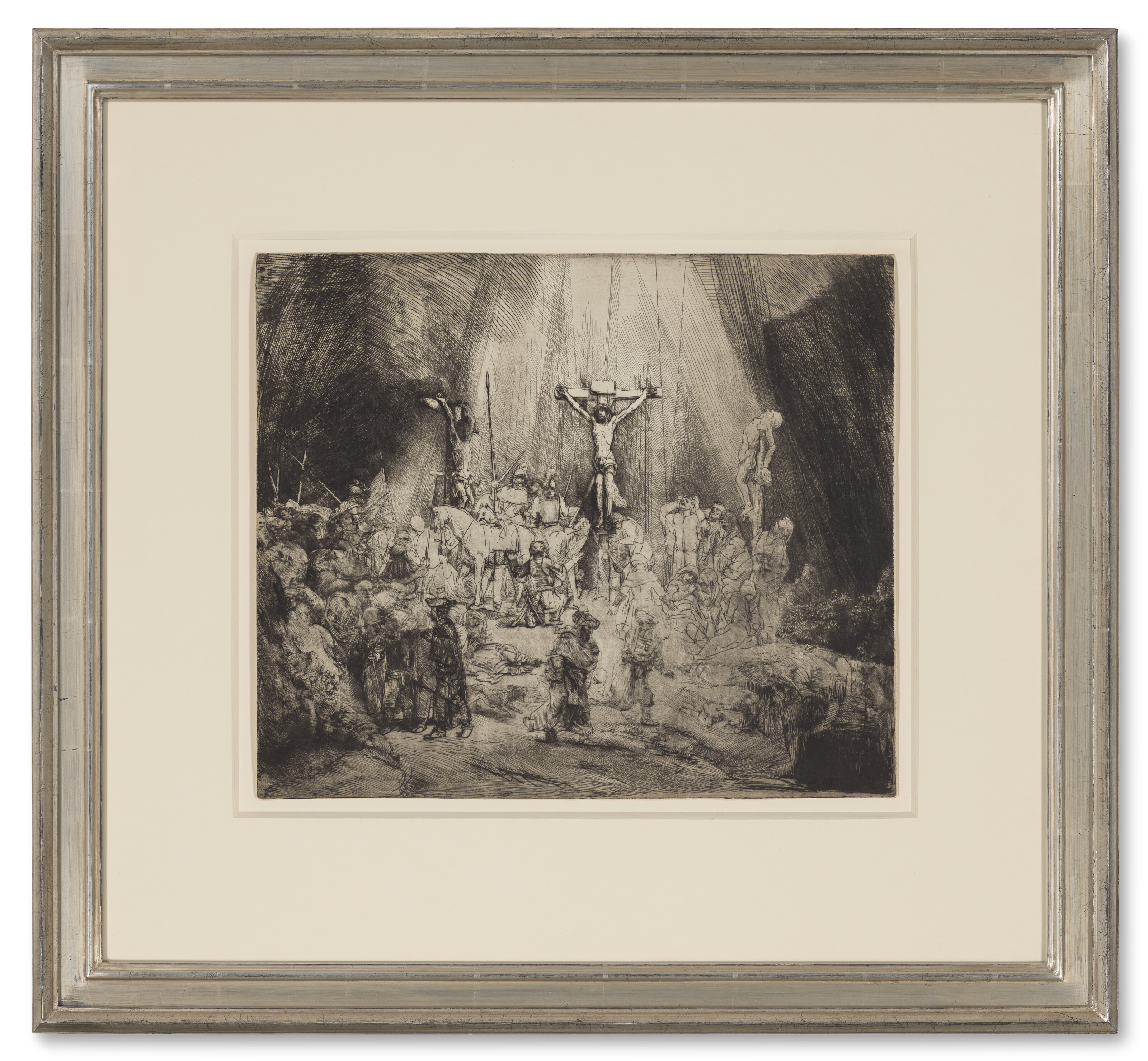 Rembrandt van Rijn — Христос, распятый между двумя разбойниками: "Три креста", изображение 2