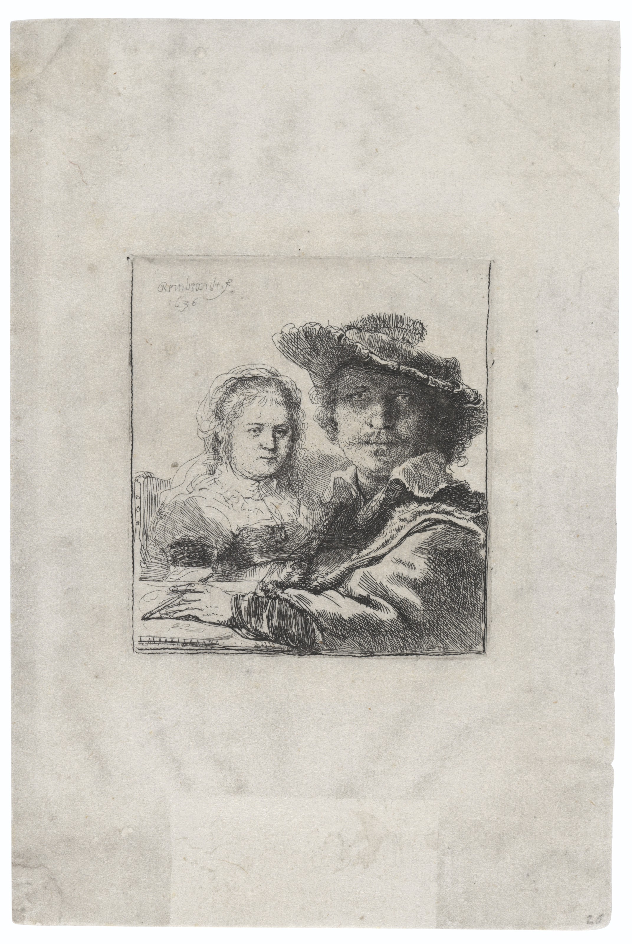 Rembrandt van Rijn — Автопортрет с Саскией, изображение 2